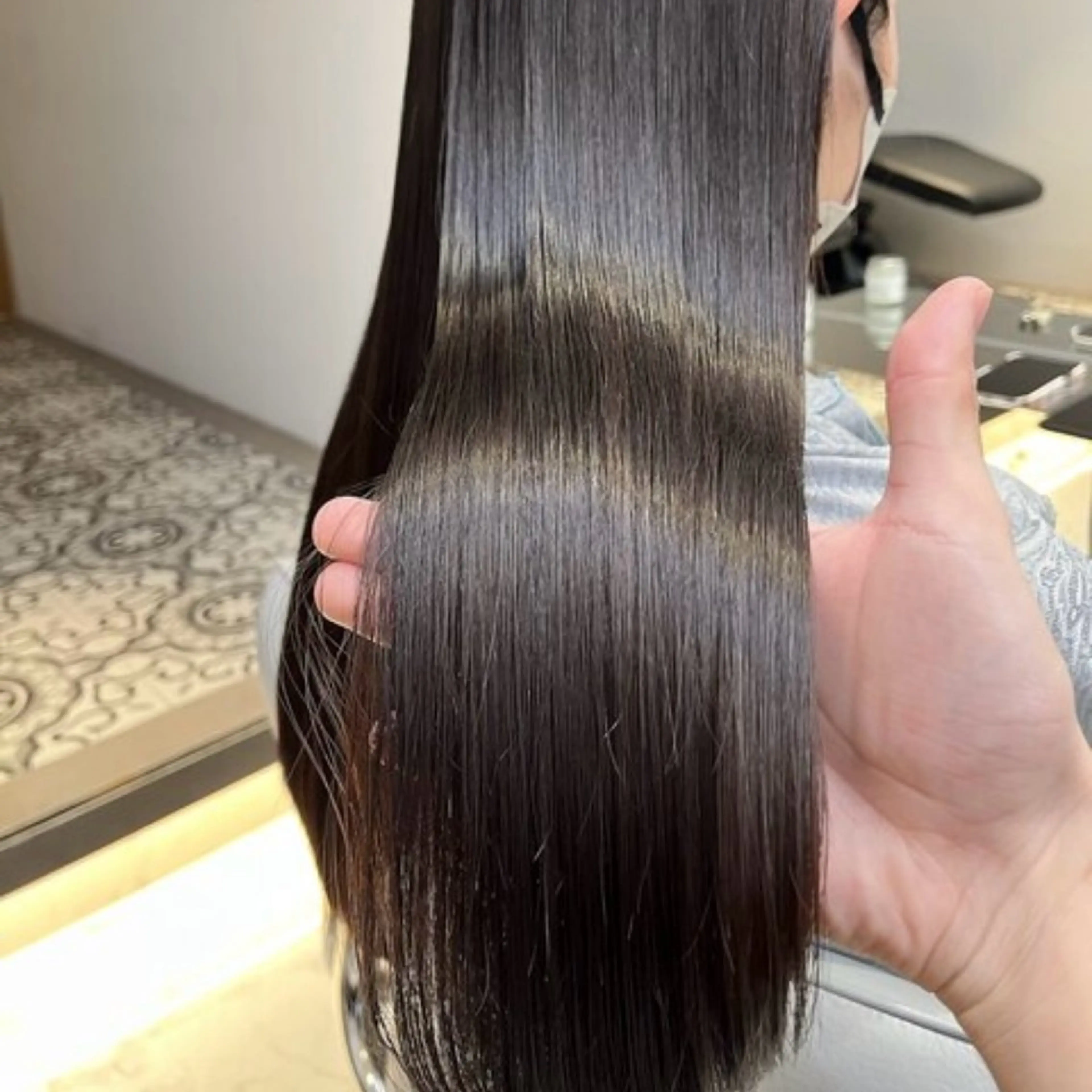 セミロング カラー カット ヘアカラー 縮毛矯正 トリートメント ヘッドスパ ヘアセット 小顔カット/縮毛矯正 吉田ひろのじょうのヘアスタイル