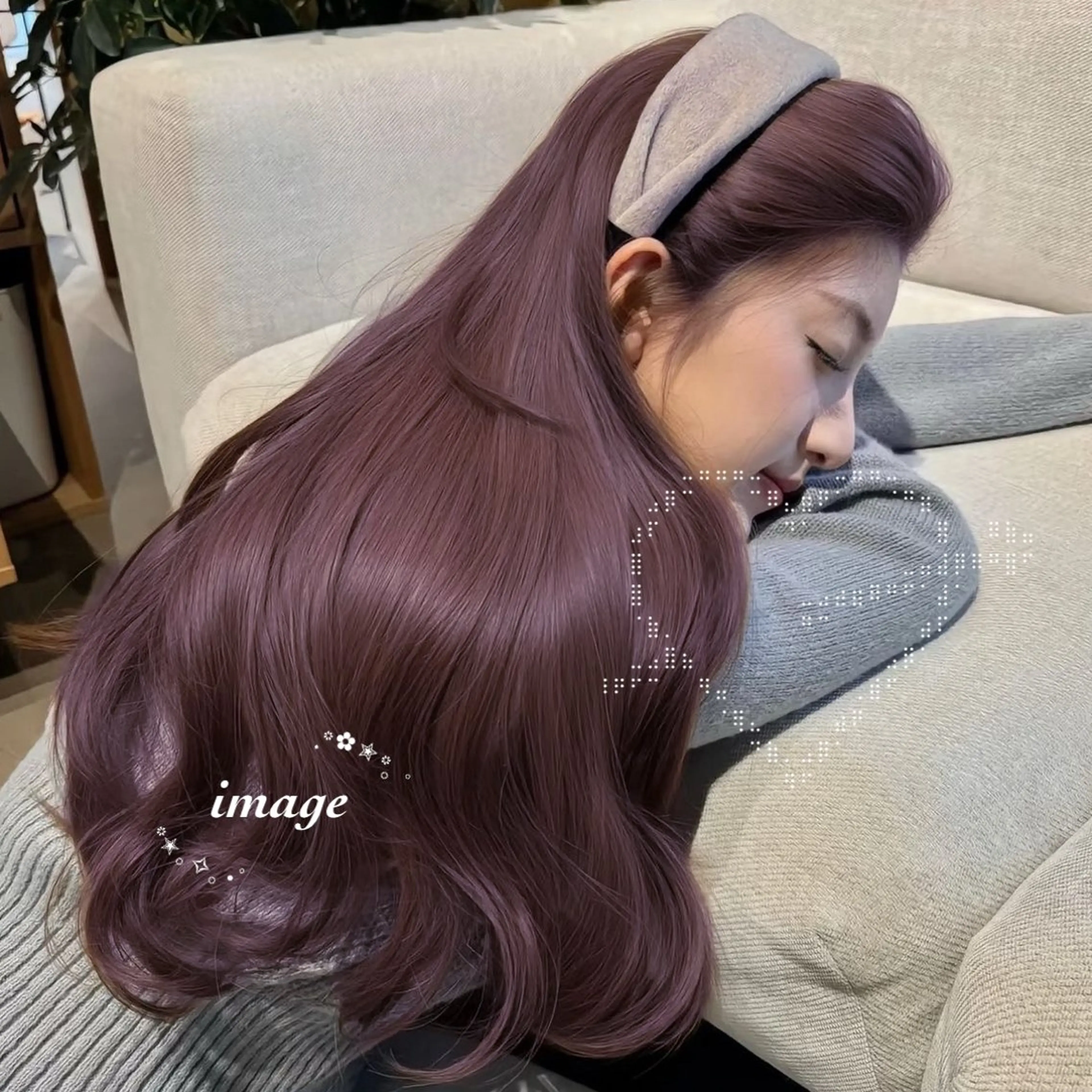 ロング カラー ヘアアレンジ ヘアカラー トリートメント ヘッドスパ ヘアセット 🤍淡色ピンク&ラベ ンダーYUKI🤍のヘアスタイル