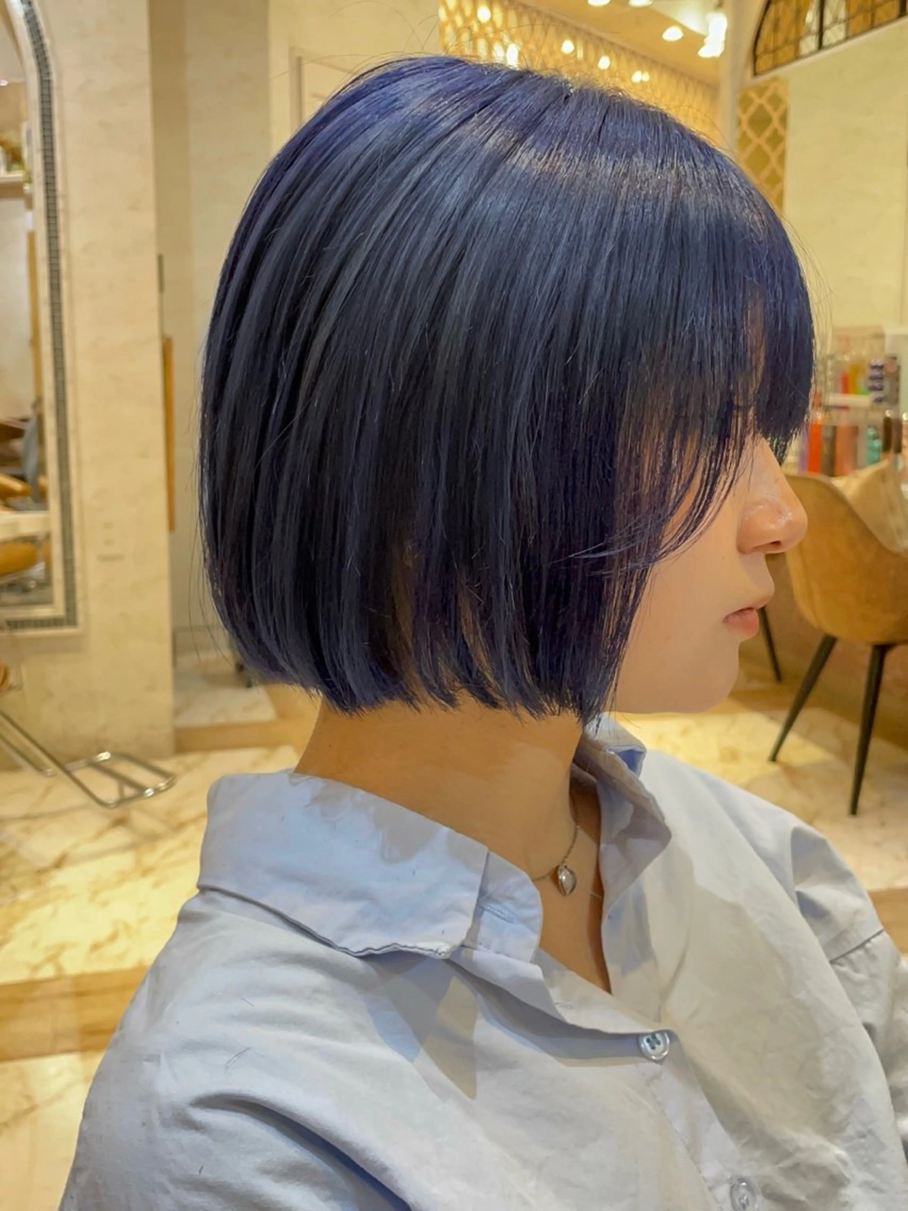 ショート カラー ブリーチなし 透明感カラー/艶髪のヘアスタイル