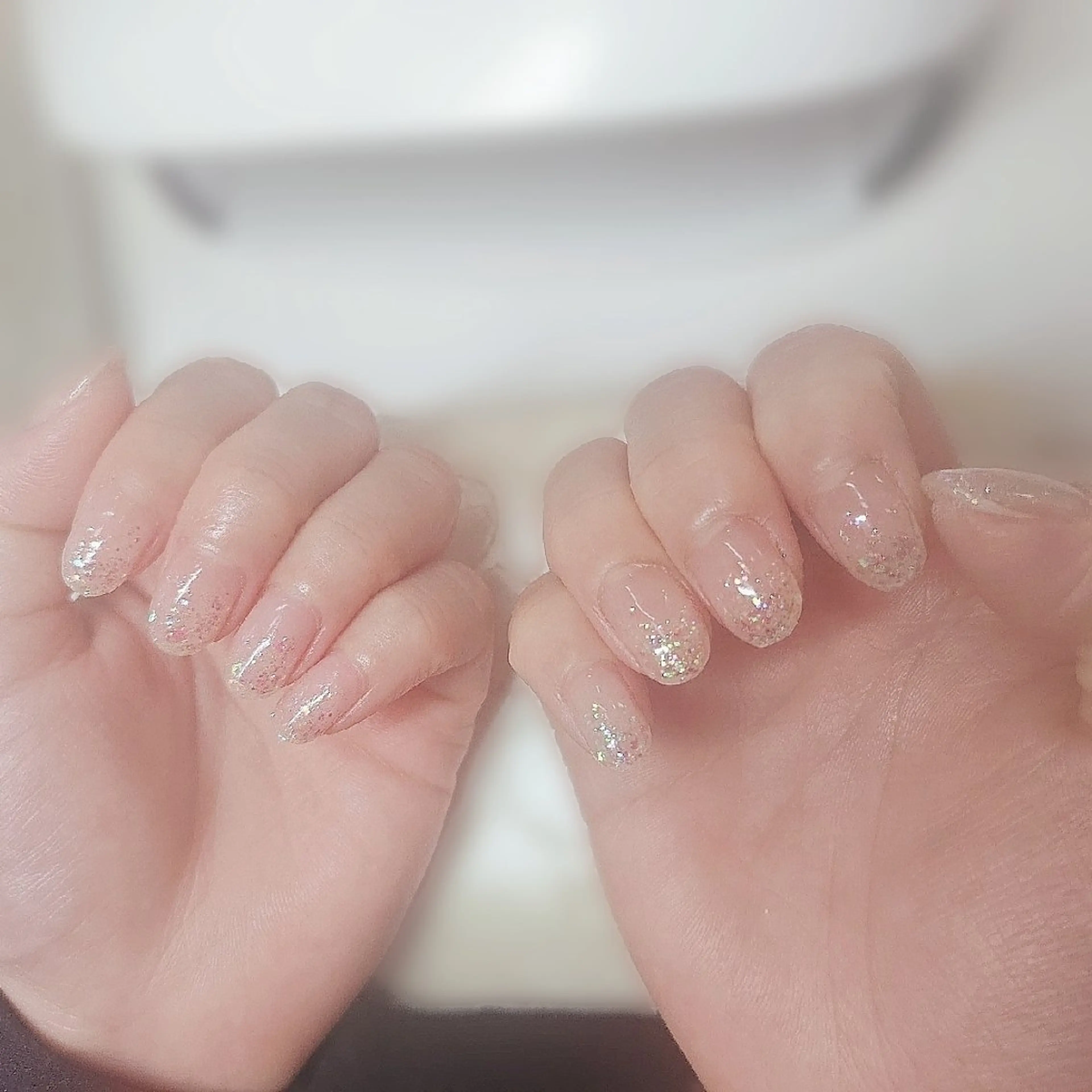 ネイル クリアネイル ハンドネイル 黒浜 ちなみのネイルデザイン