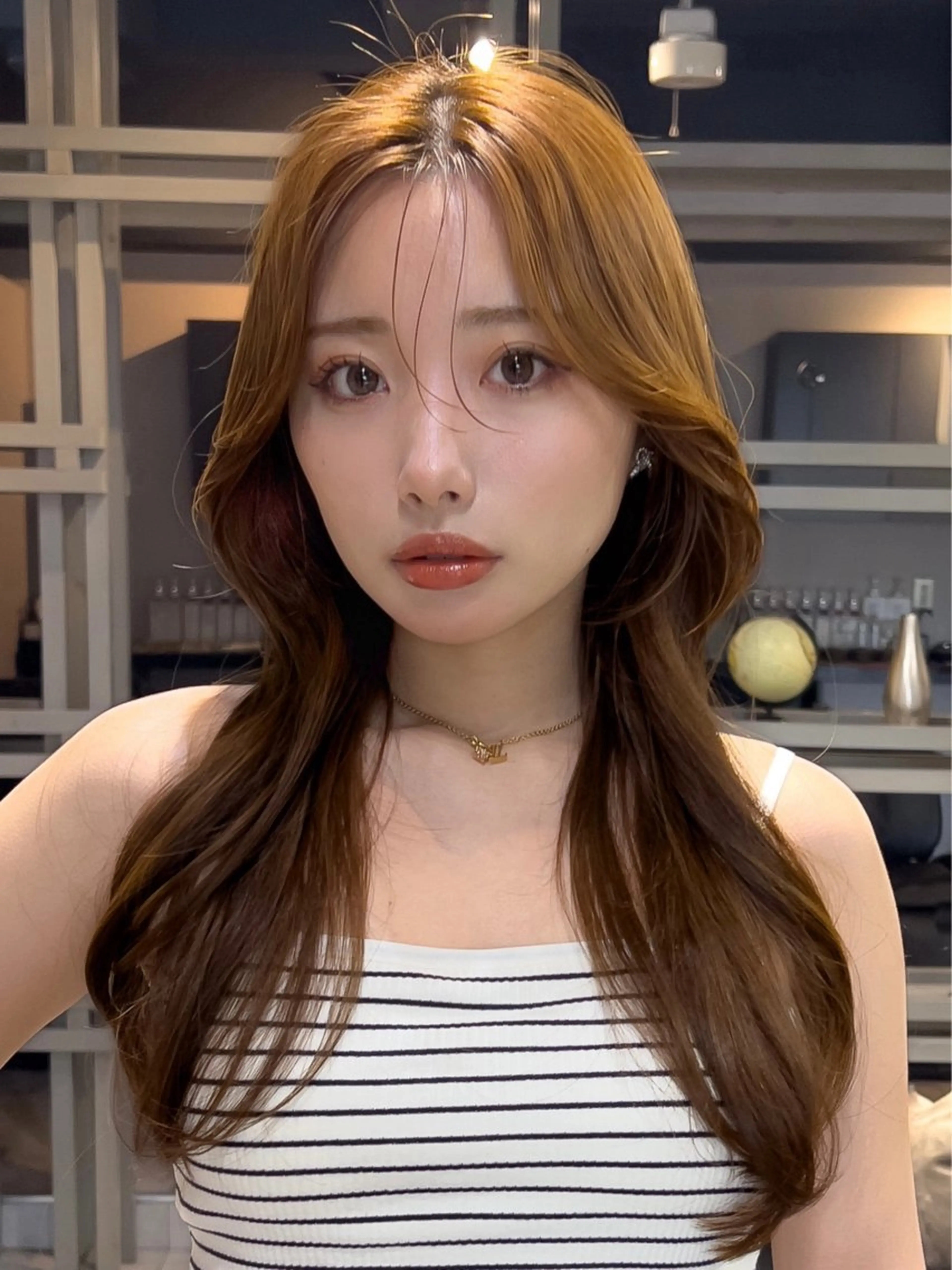 ロング カット ヘアカラー トリートメント 恵比寿韓国レイヤー× 艶透明感カラー大場のヘアスタイル