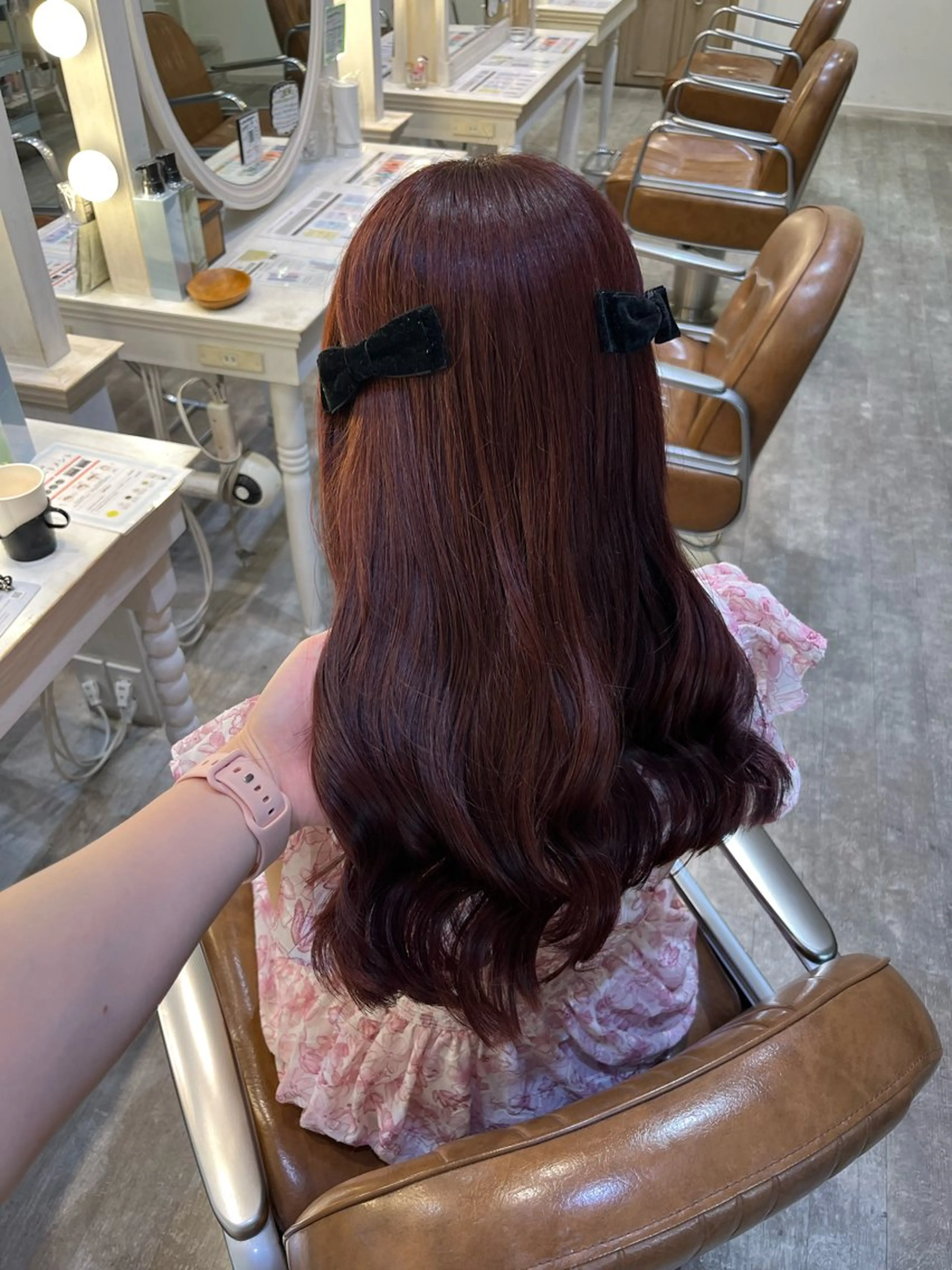 カラー ブリーチ ダブルカラー ブリーチなしカラー ピンクカラー ヘアカラー エクステ🎀 暖色カラー🎀amiのヘアスタイル