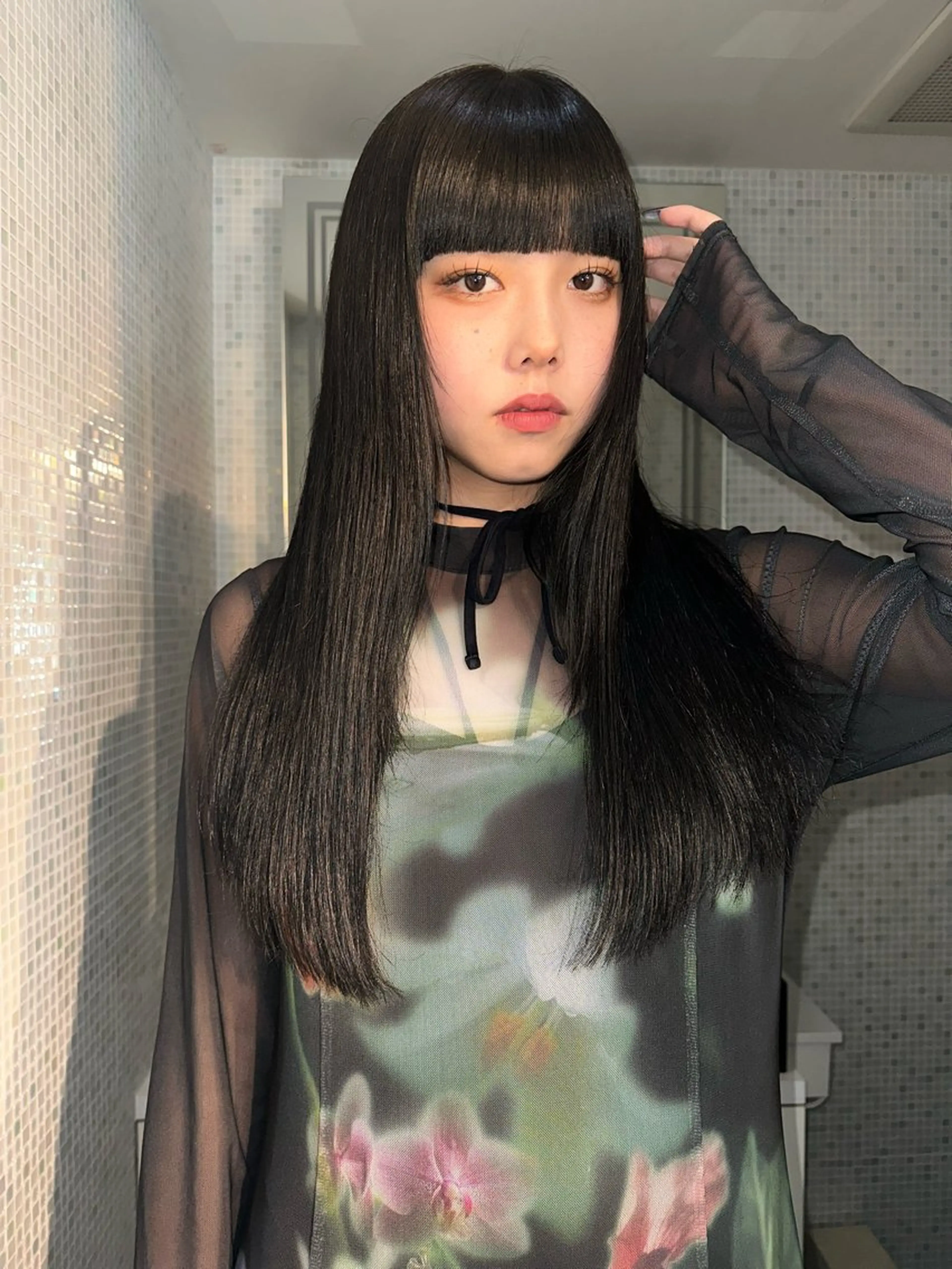 ロング カラー ヘアアレンジ トリートメント ヘアセット MIYU/ニュアンス /ケアブリーチカラーのヘアスタイル