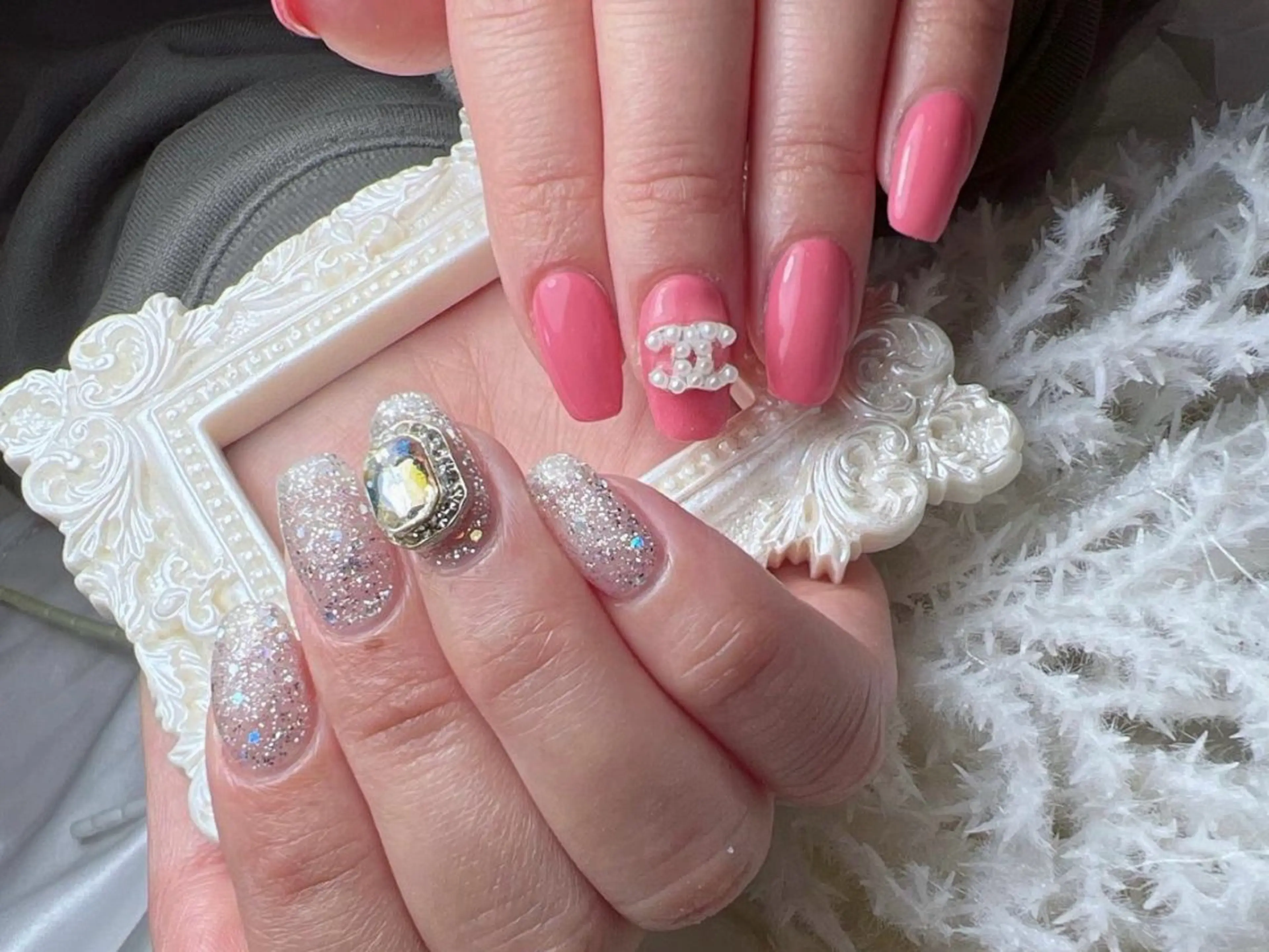 メンズ ネイル アートネイル フレンチネイル ジェルネイル キラキラネイル パラジェル ハンドネイル Bloom スカルプ専門店のネイルデザイン