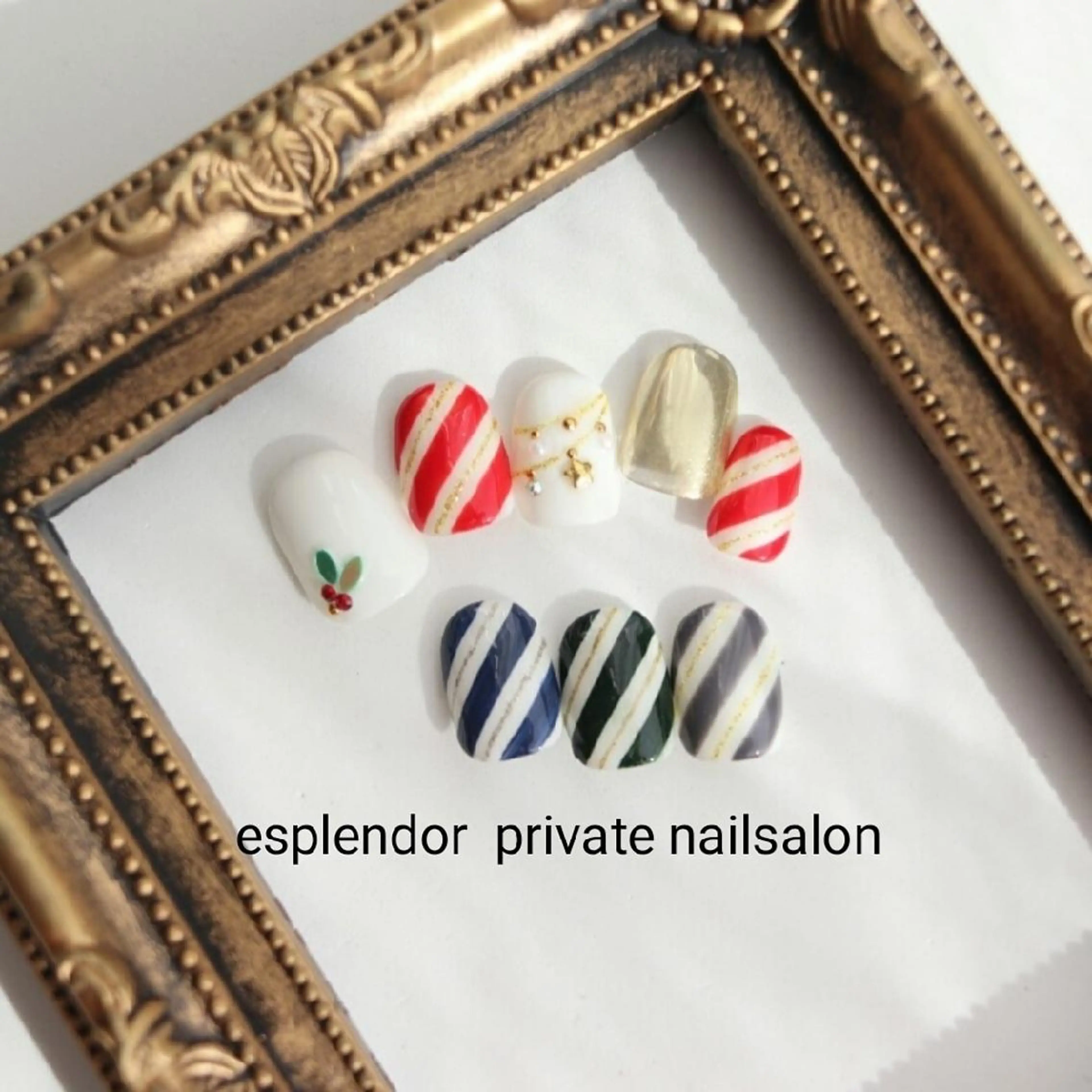 ネイル 冬ネイル クリスマス esplendor  小野寺のネイルデザイン