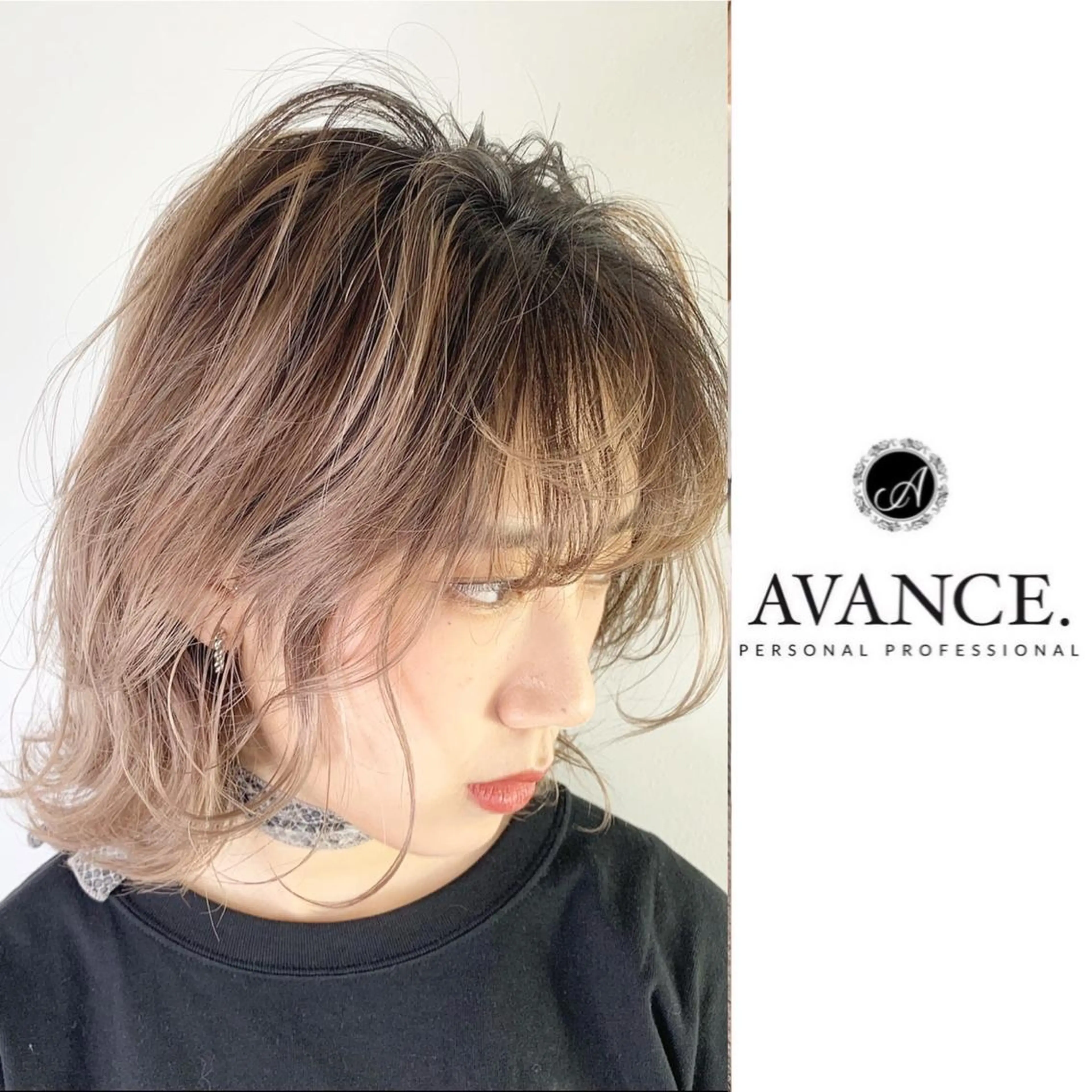 ミディアム ハイライト 【White京橋】 岸　拓斗のヘアスタイル