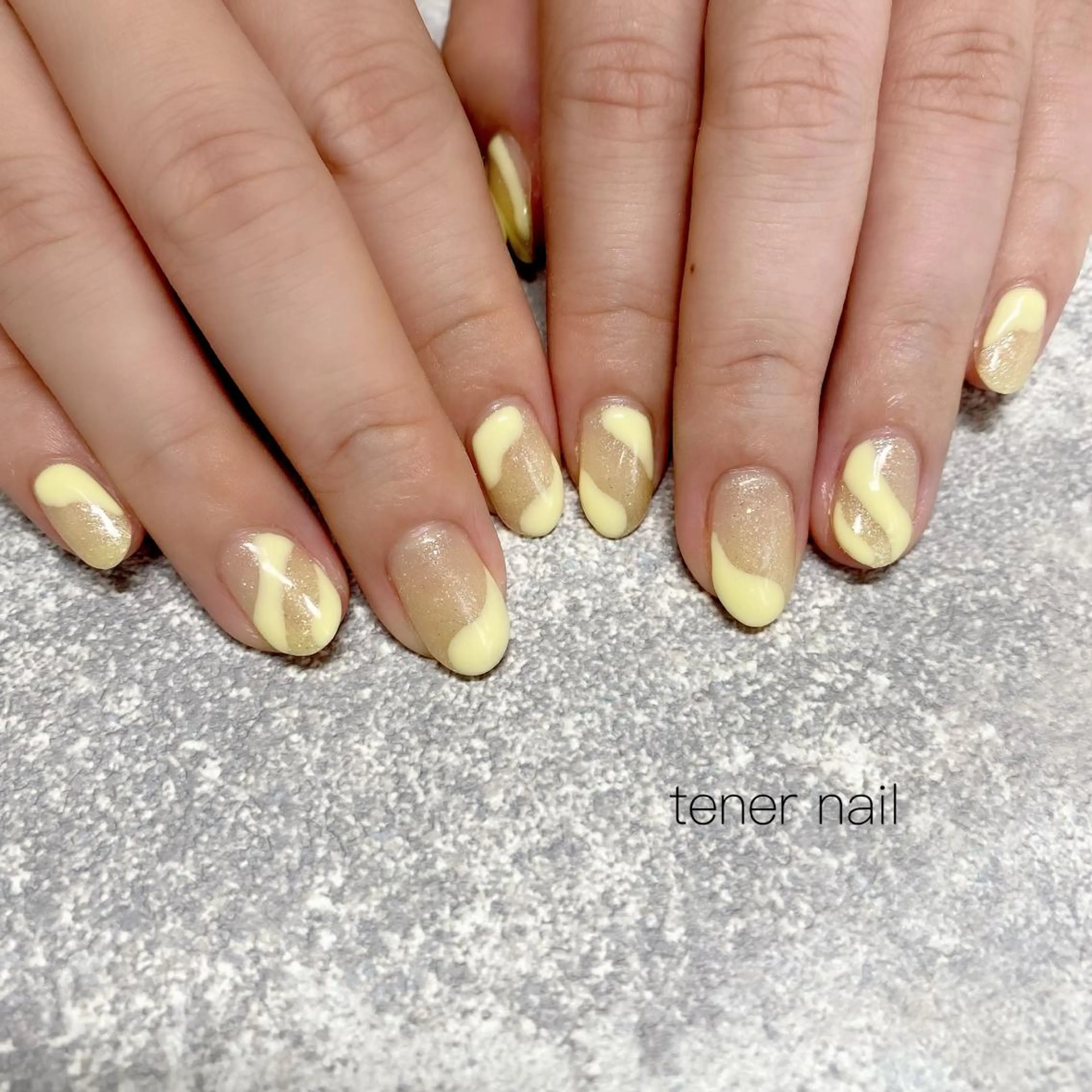 ネイル 黄色 テネルネイル tener nailのネイルデザイン