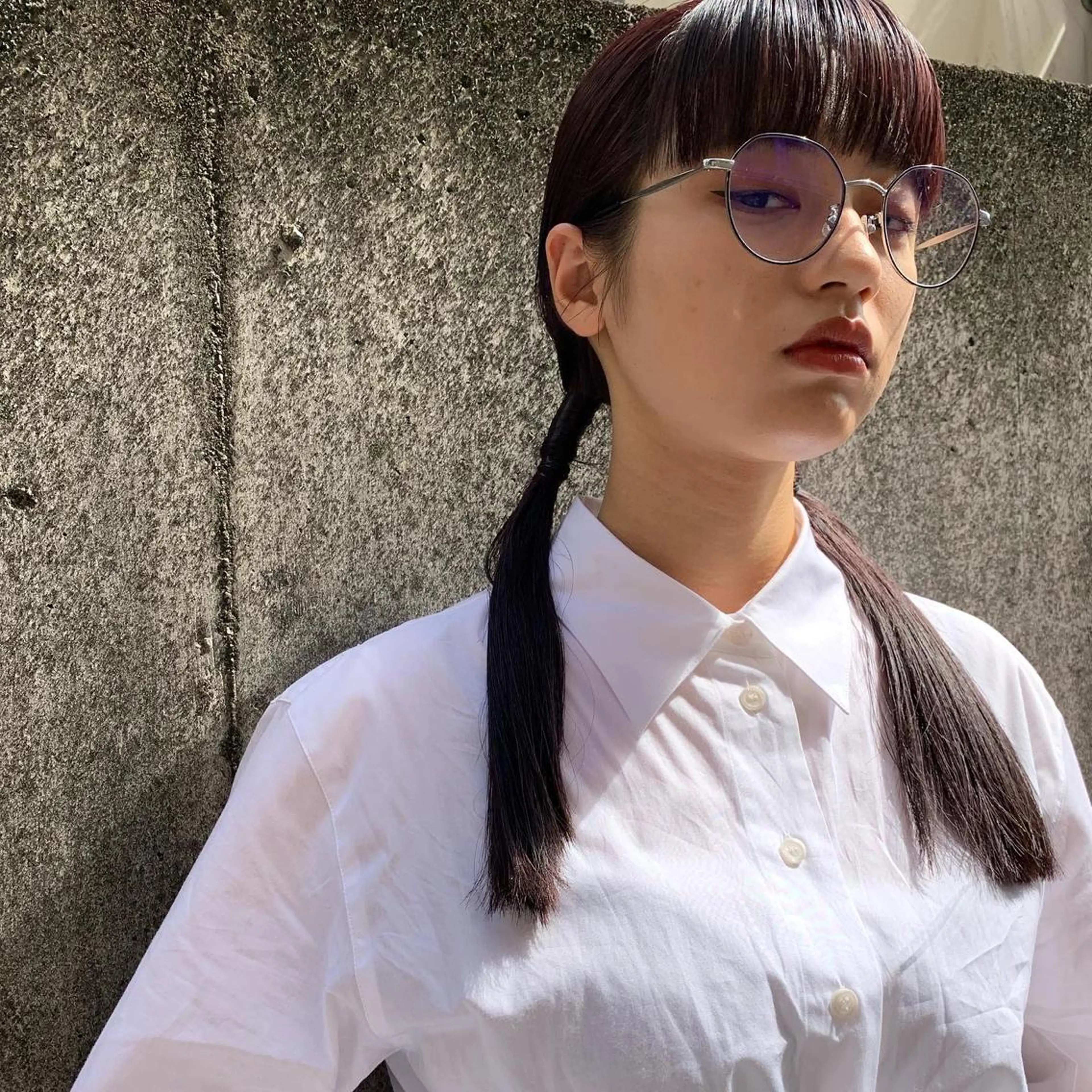 ミディアム カラー ヘアアレンジ ツインテール ワイドバング カット ヘアカラー トリートメント hiro【沿線で叶う 似合わせhair】のヘアスタイル