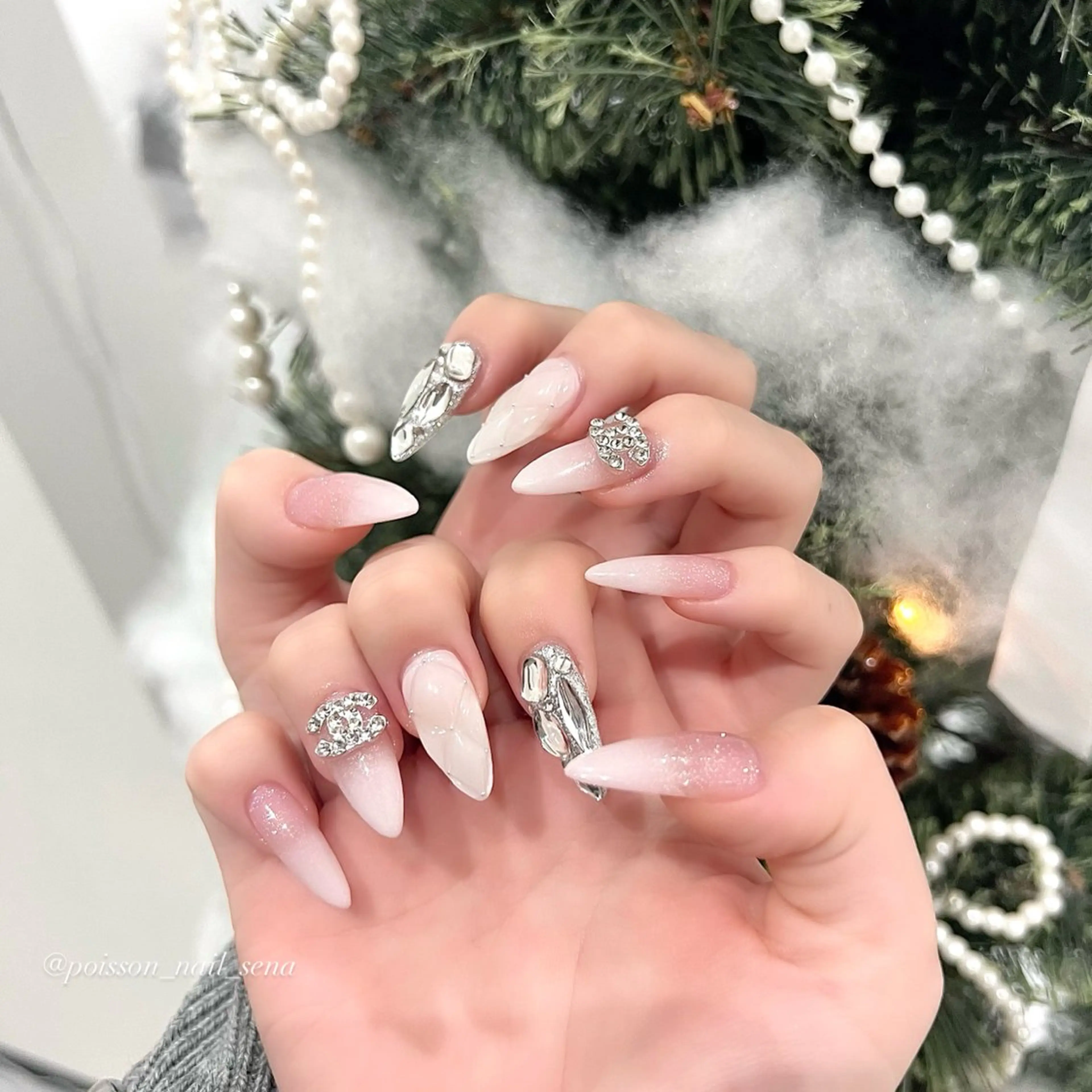 ロング SENA/ロング/ ギャル/ワンホンのネイルデザイン