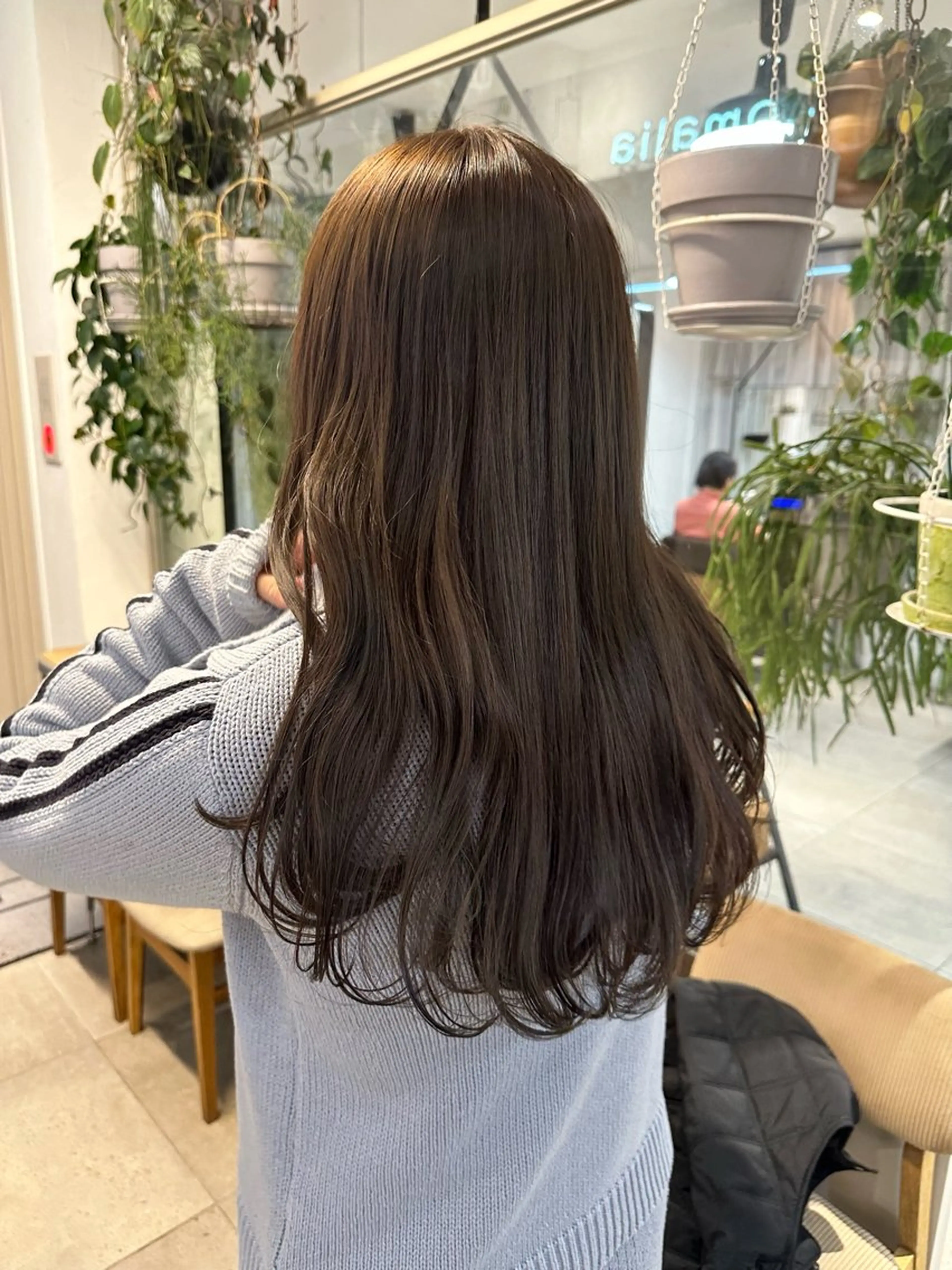 セミロング カラー 縮毛矯正/透け感 カラー🎀♡mariのヘアスタイル