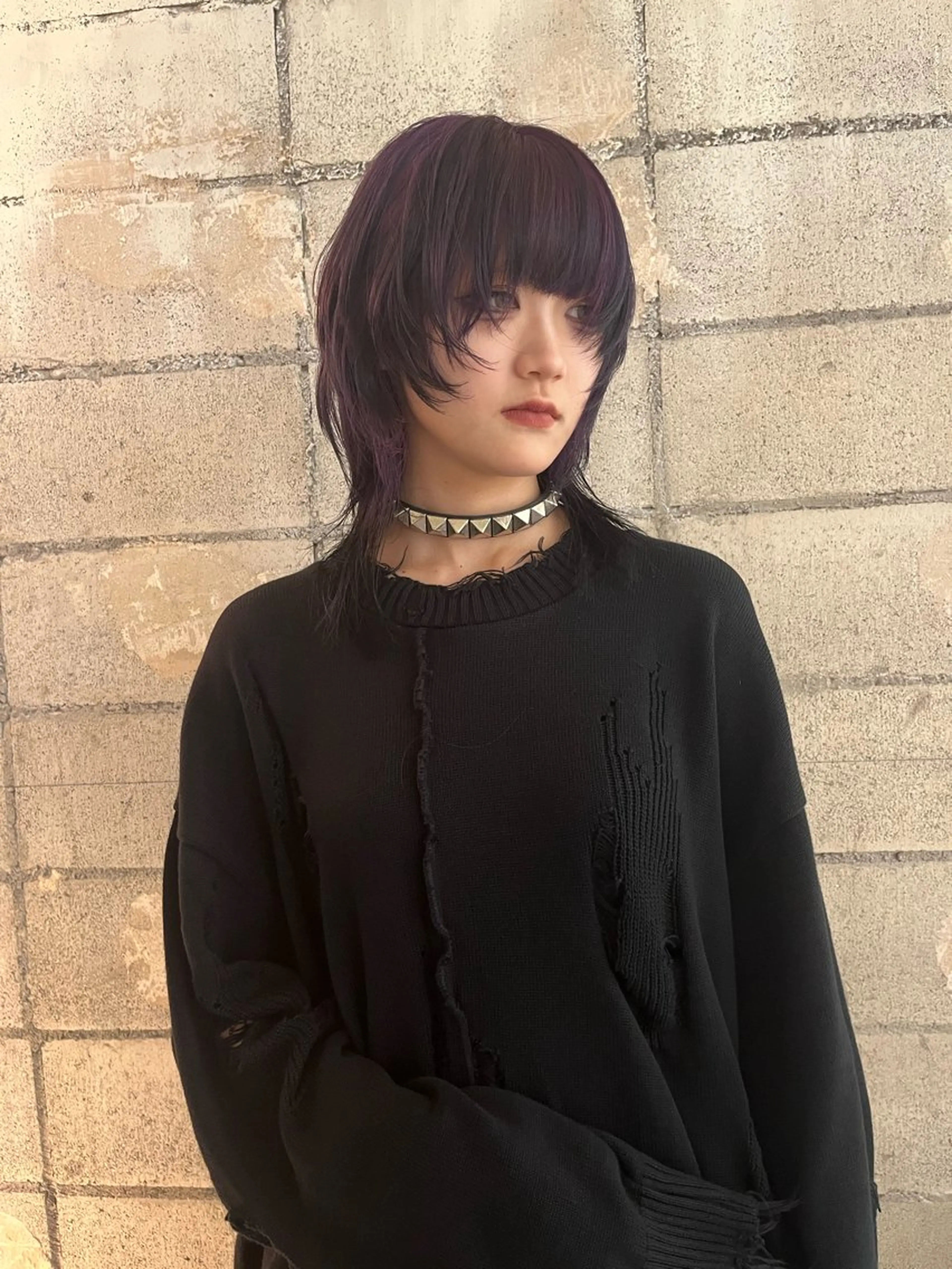 ミディアム カラー ウルフ/レイヤー Miinaのヘアスタイル