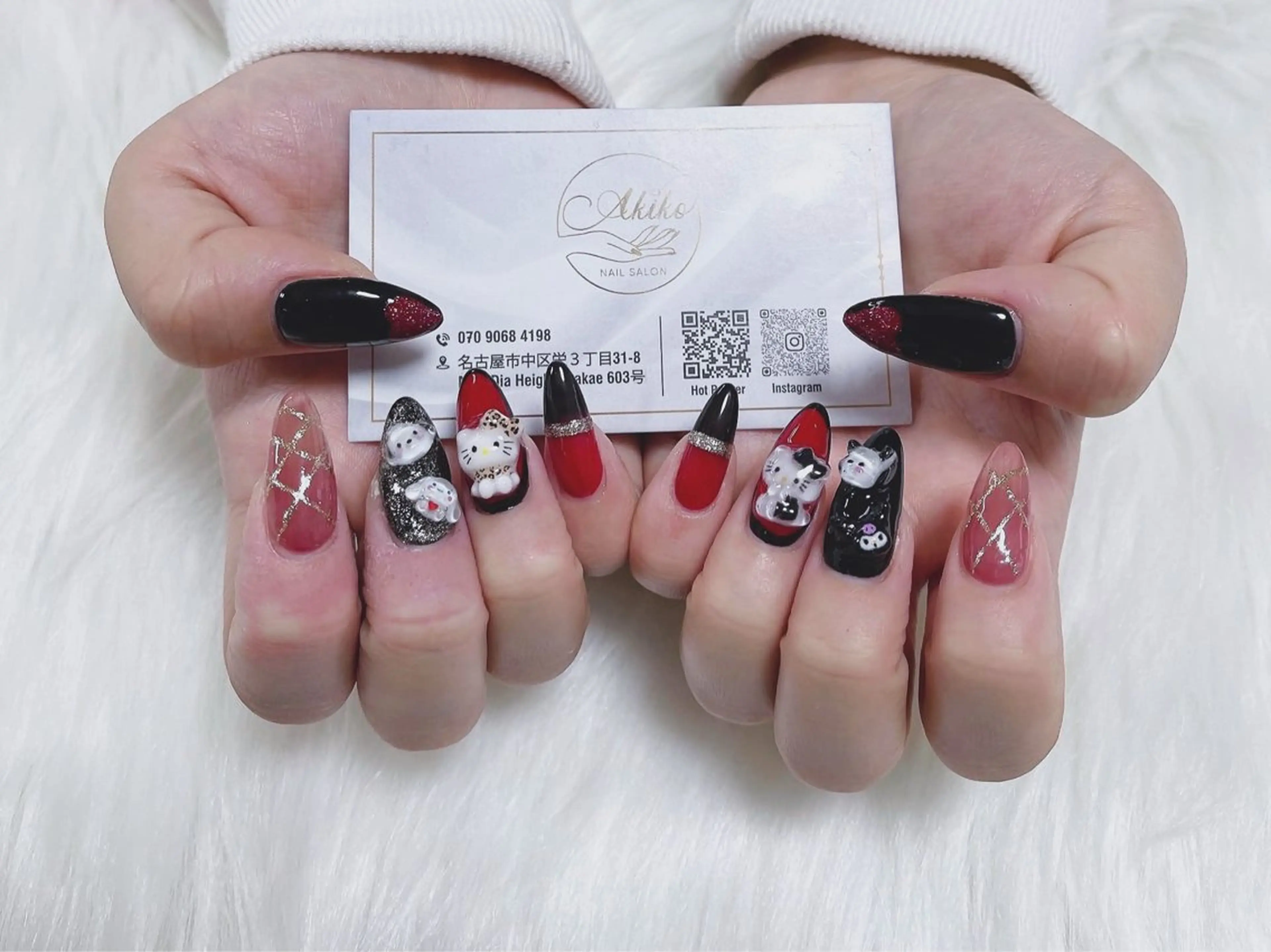 ネイル フットネイル ジェルネイル 韓国ネイル マグネットネイル 持ち込み ハンドネイル AKIKO ネイルサロンのネイルデザイン