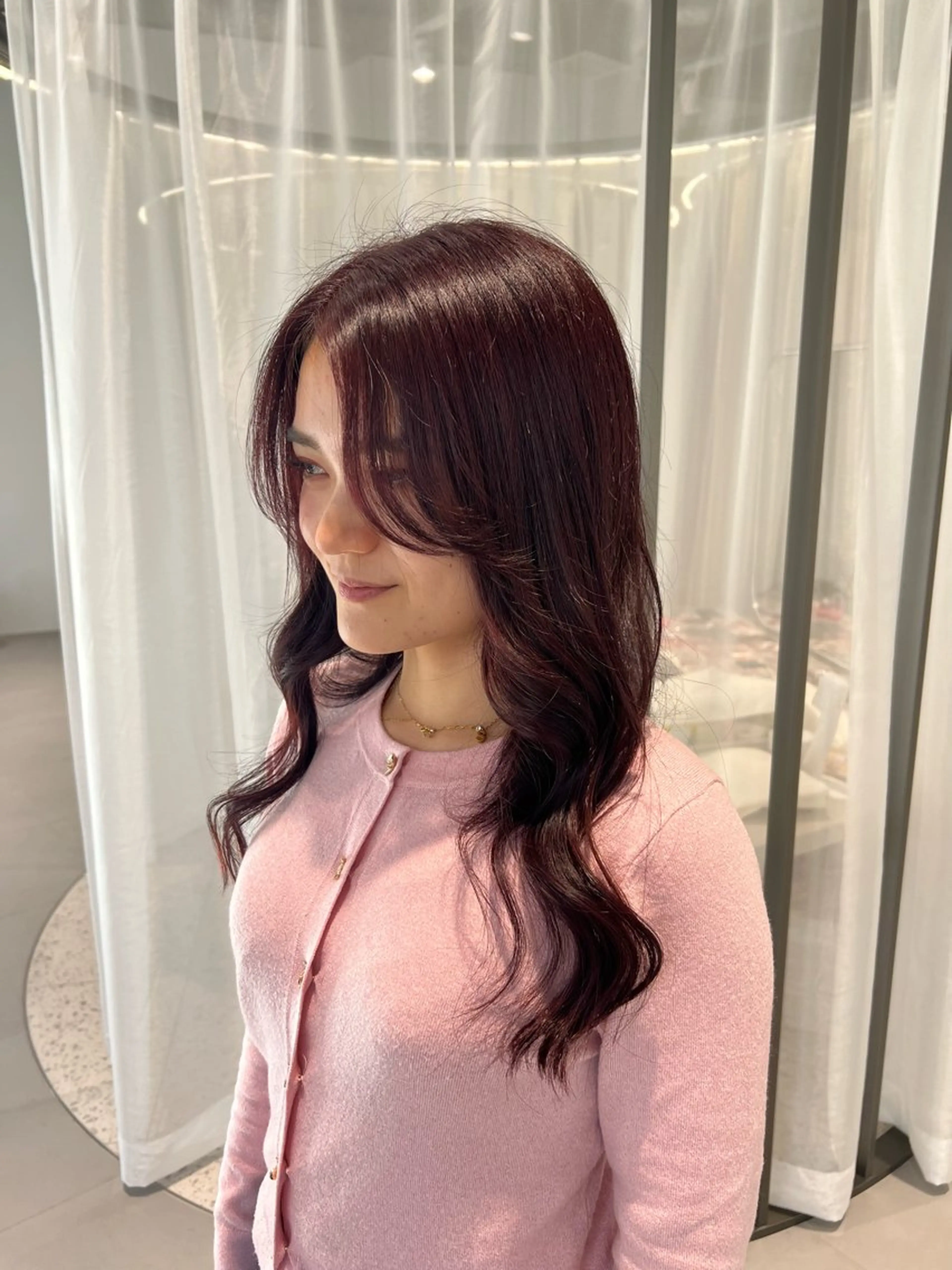 セミロング カラー ボルドーカラー カット ヘアカラー 似合わせ/レイヤー 💟SAEのヘアスタイル