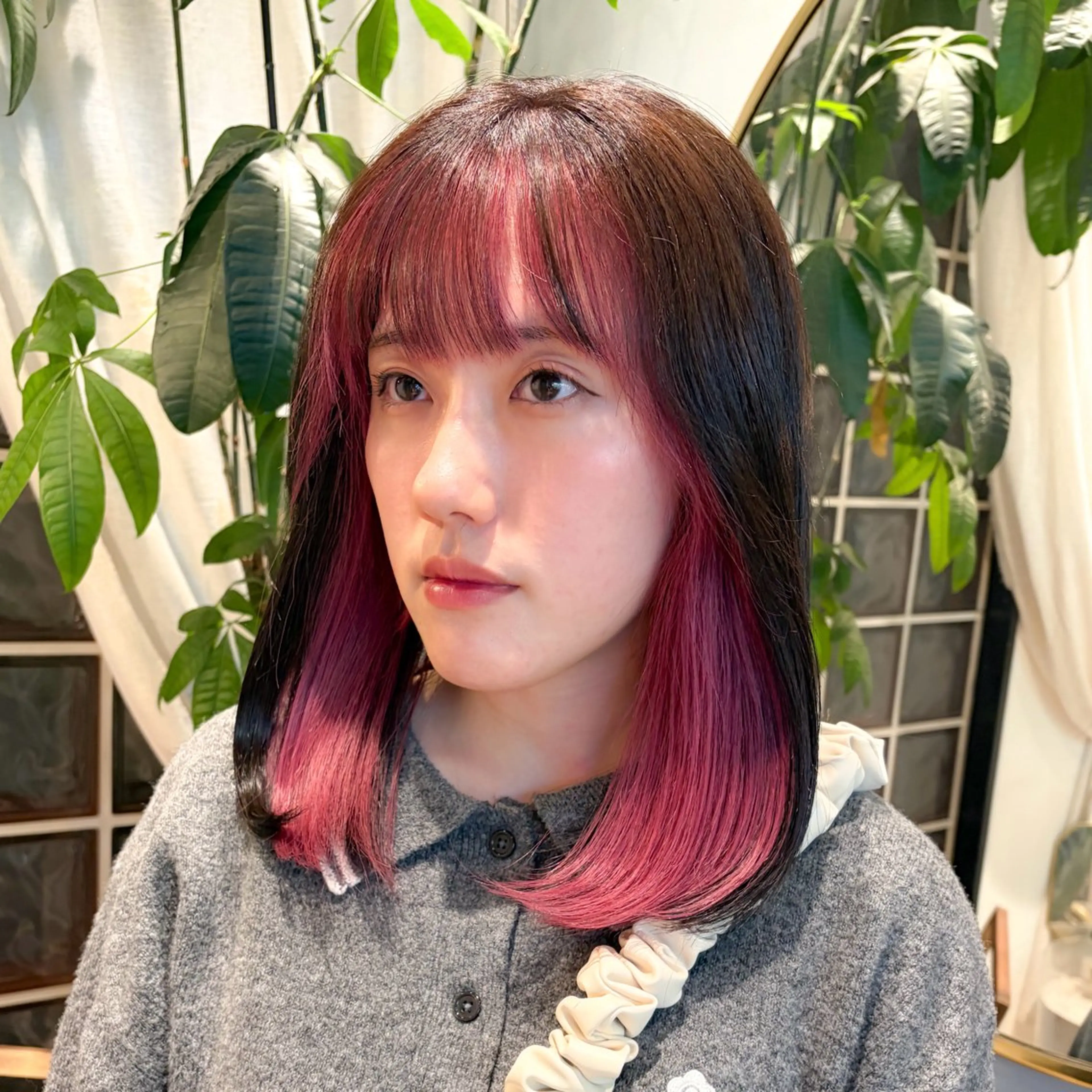 セミロング カラー ヘアカラー トリートメント ♥️ボブレイヤー/ minami♥️のヘアスタイル