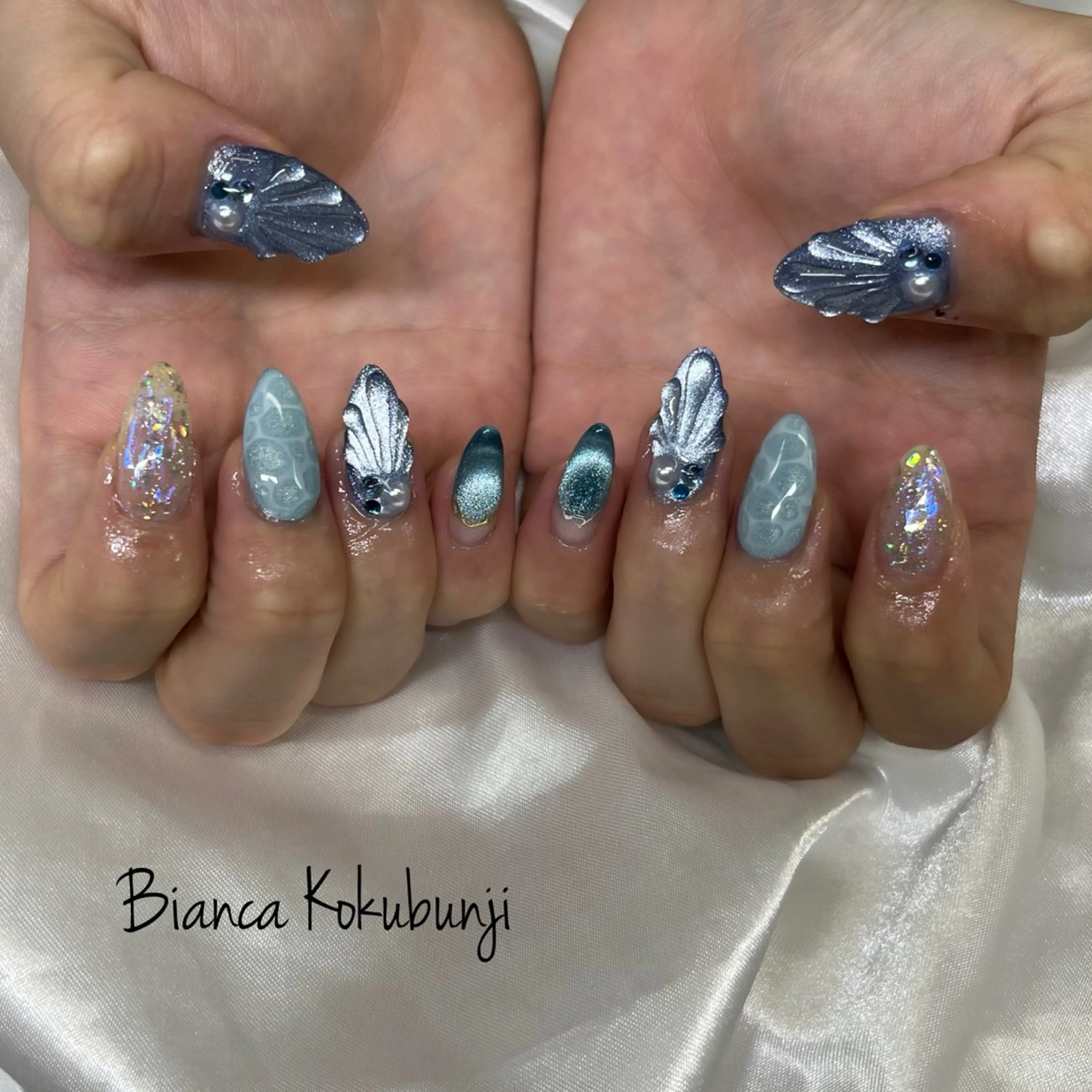 ネイル 夏ネイル ハンドネイル Bianca☁国分寺 🤍店長/黒木愛美のネイルデザイン