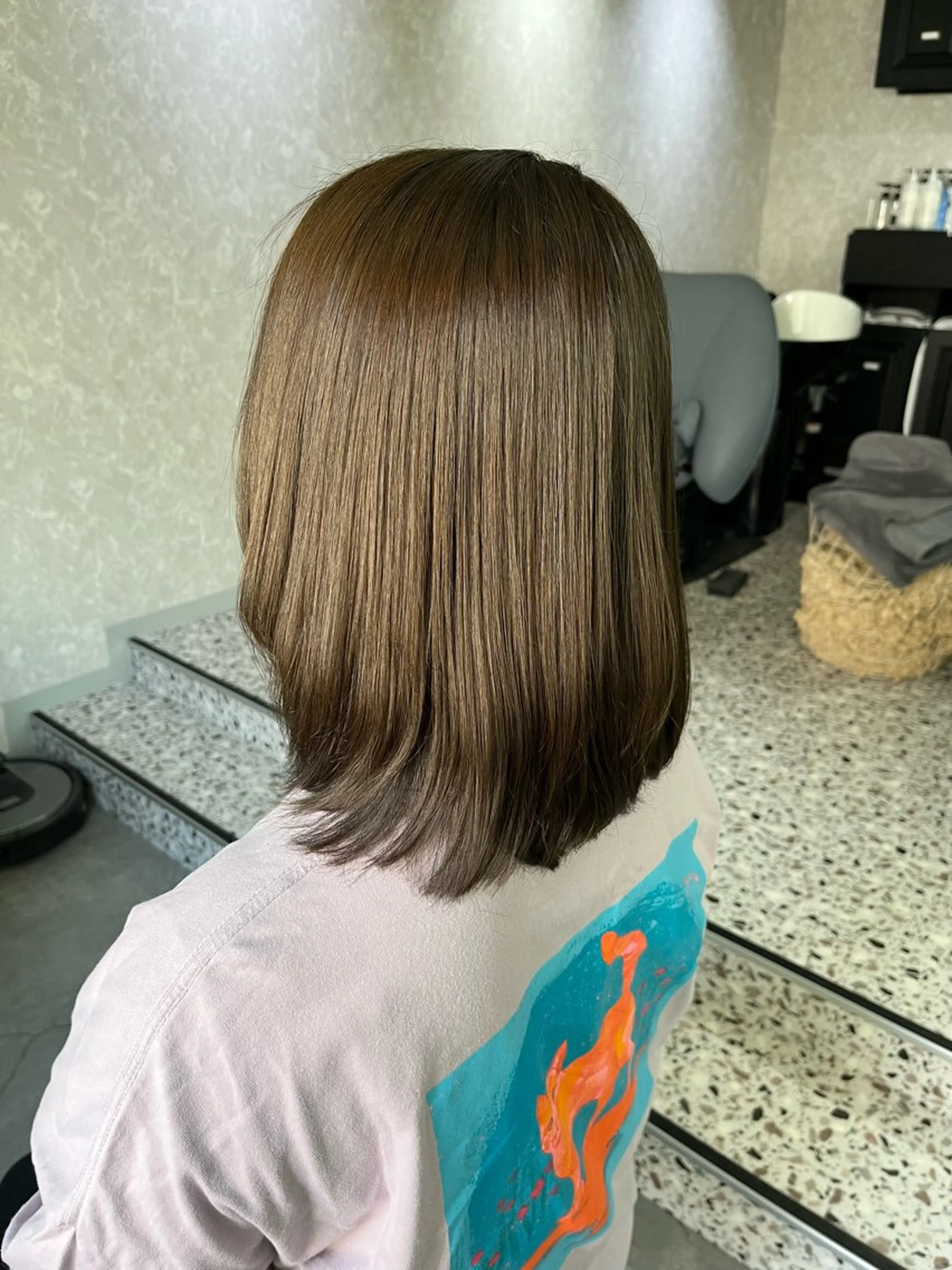 ミディアム カラー 池田 真衣のヘアスタイル