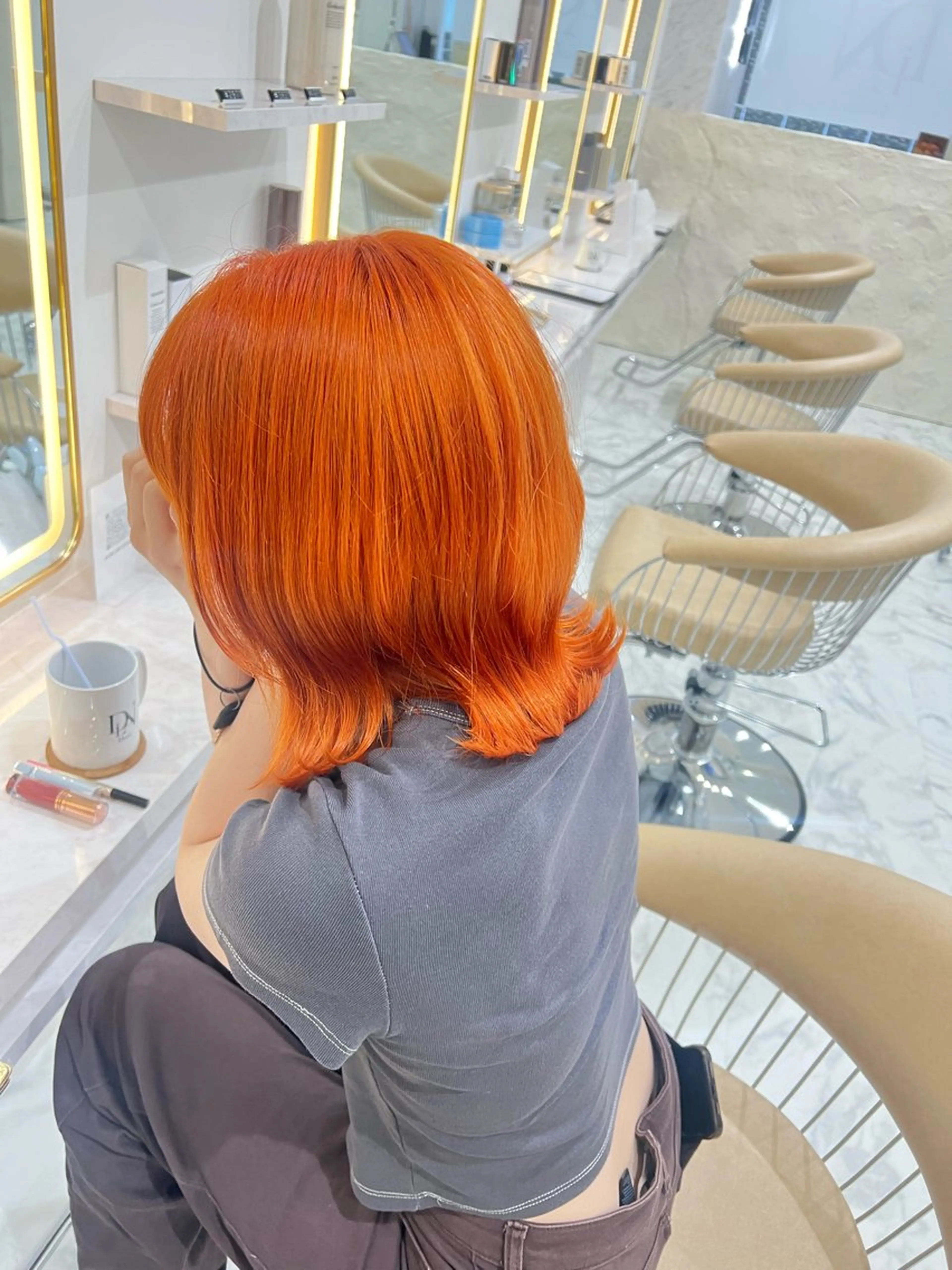 ショート カラー オレンジ ヘアカラー SE ITAのヘアスタイル