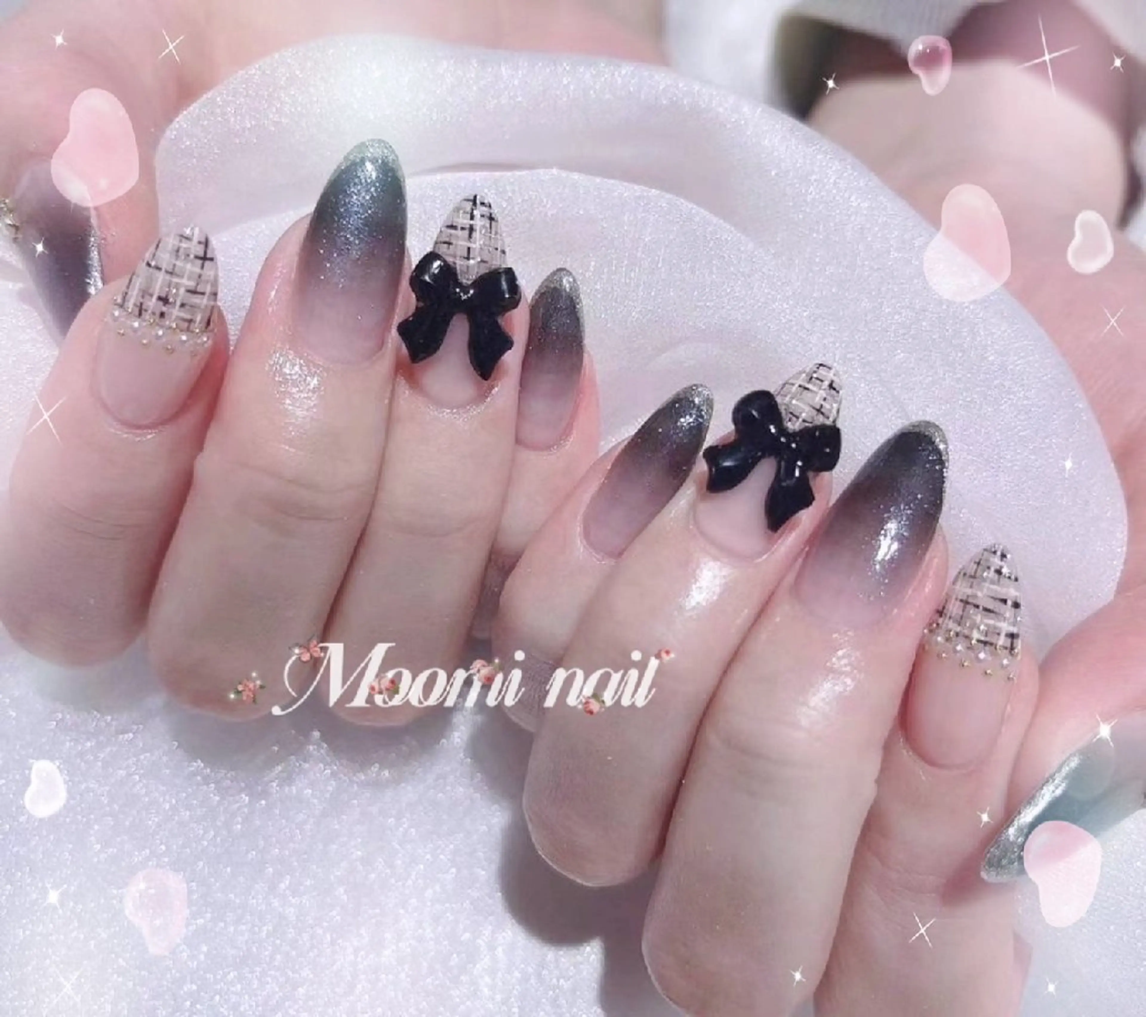ネイル アートネイル 成人式 長さ出し フットネイル フレンチネイル moomi nail スカルプ専門のネイルデザイン