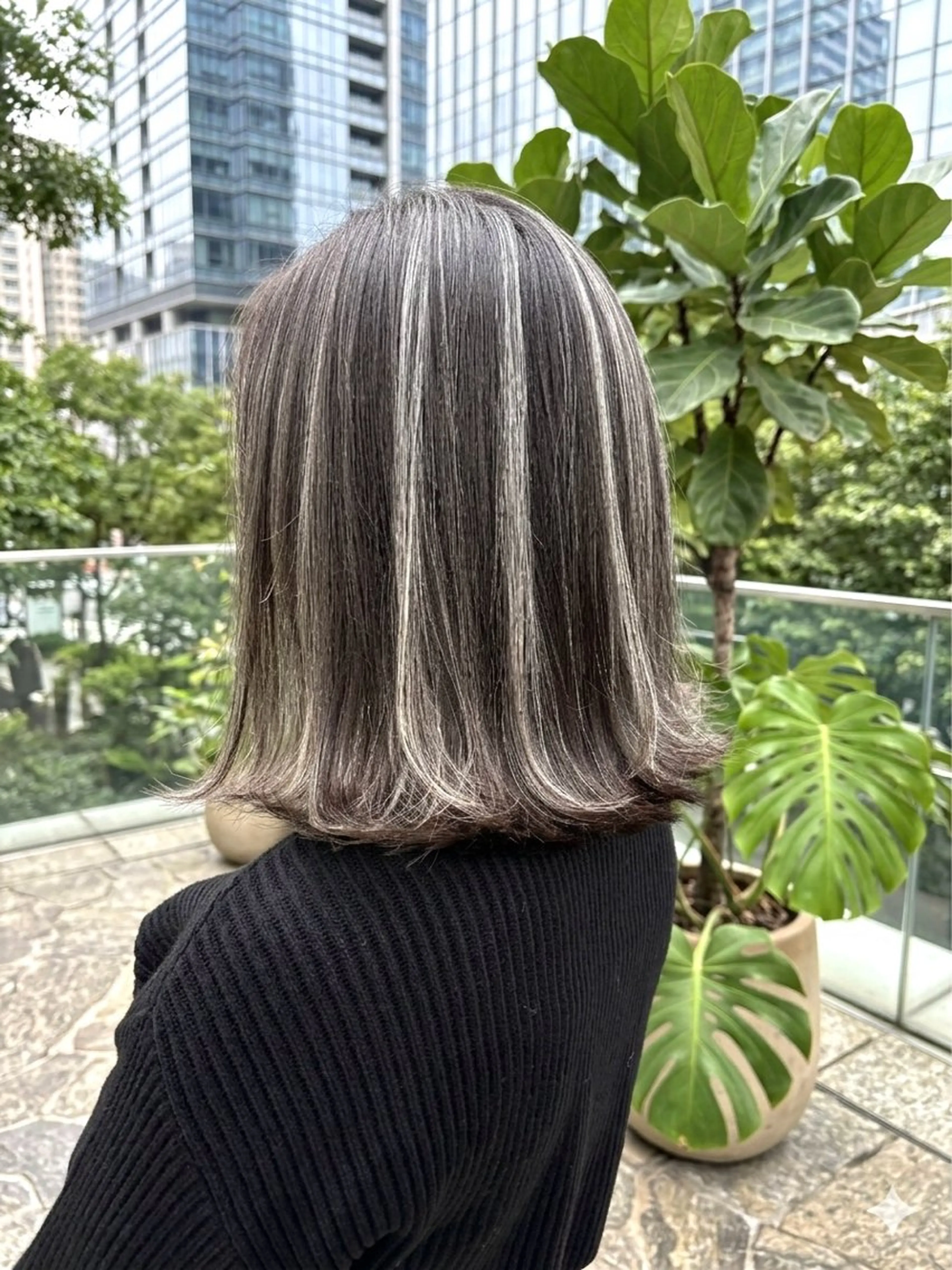 〔🇺🇸海外style🌿スペシャルハイライト！〕ブリーチハイライト＆ワンカラー＆ナノスチームトリートメントの写真