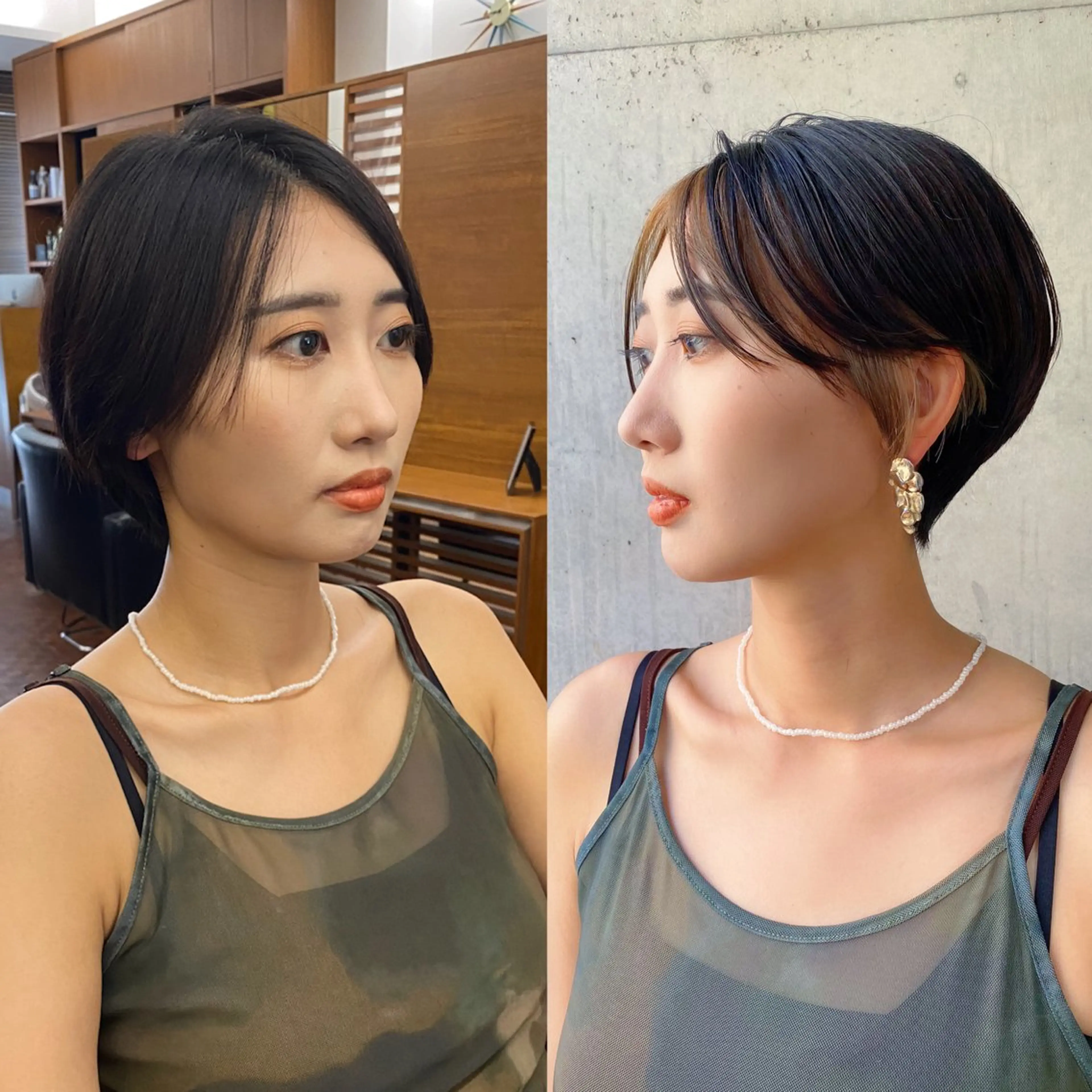 ショート カラー カット ヘアカラー トリートメント 似合わせレイヤー/ ニュアンスパーマ高倉のヘアスタイル