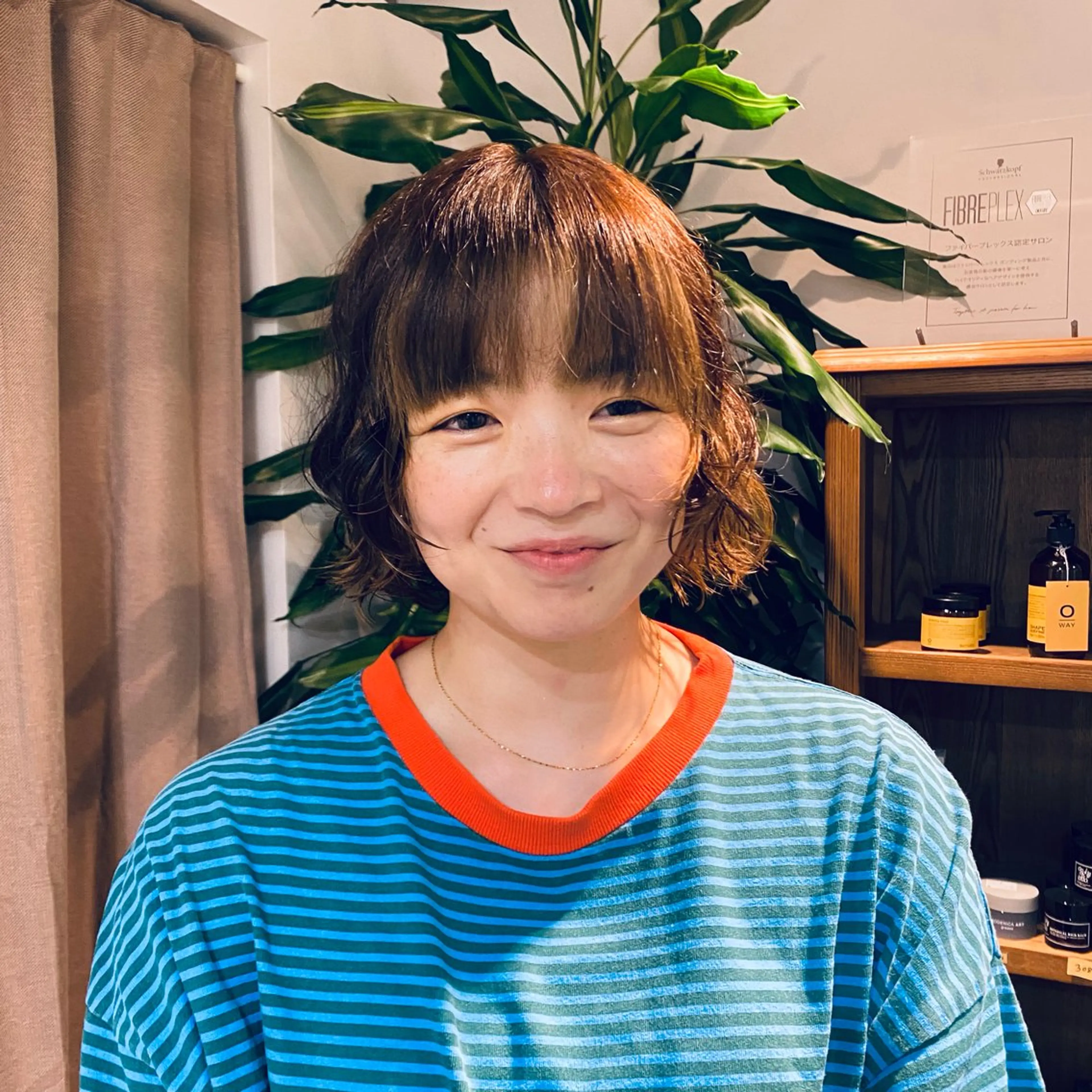 ミディアム パーマ カット パーマ パーマモデル募集中 渥美翔人のヘアスタイル