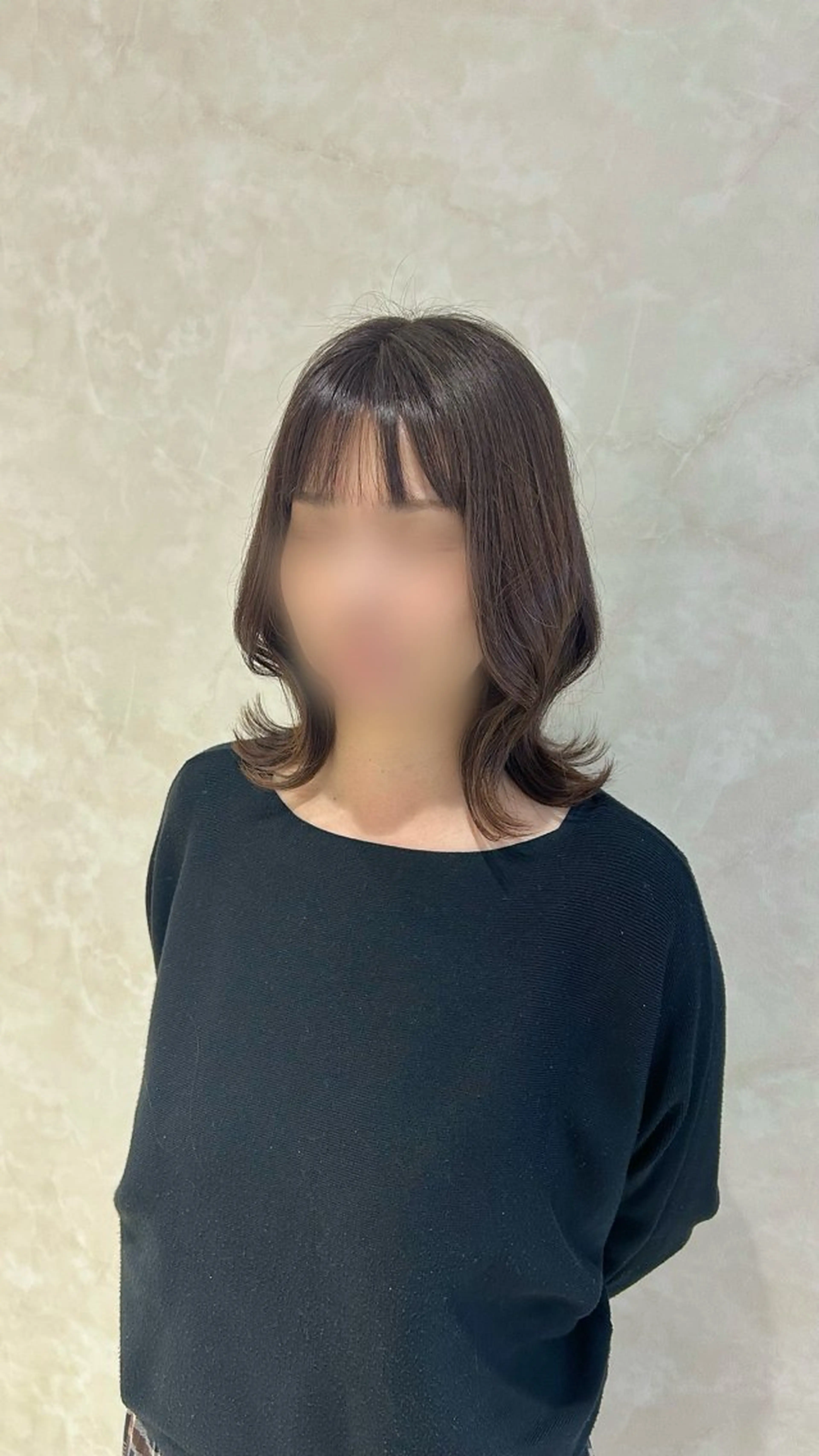 ミディアム カラー ミディアムレイヤー くびれヘア レイヤーカット カット ヘアカラー トリートメント Eleanor枚方店 店長　飛鳥　薫のヘアスタイル