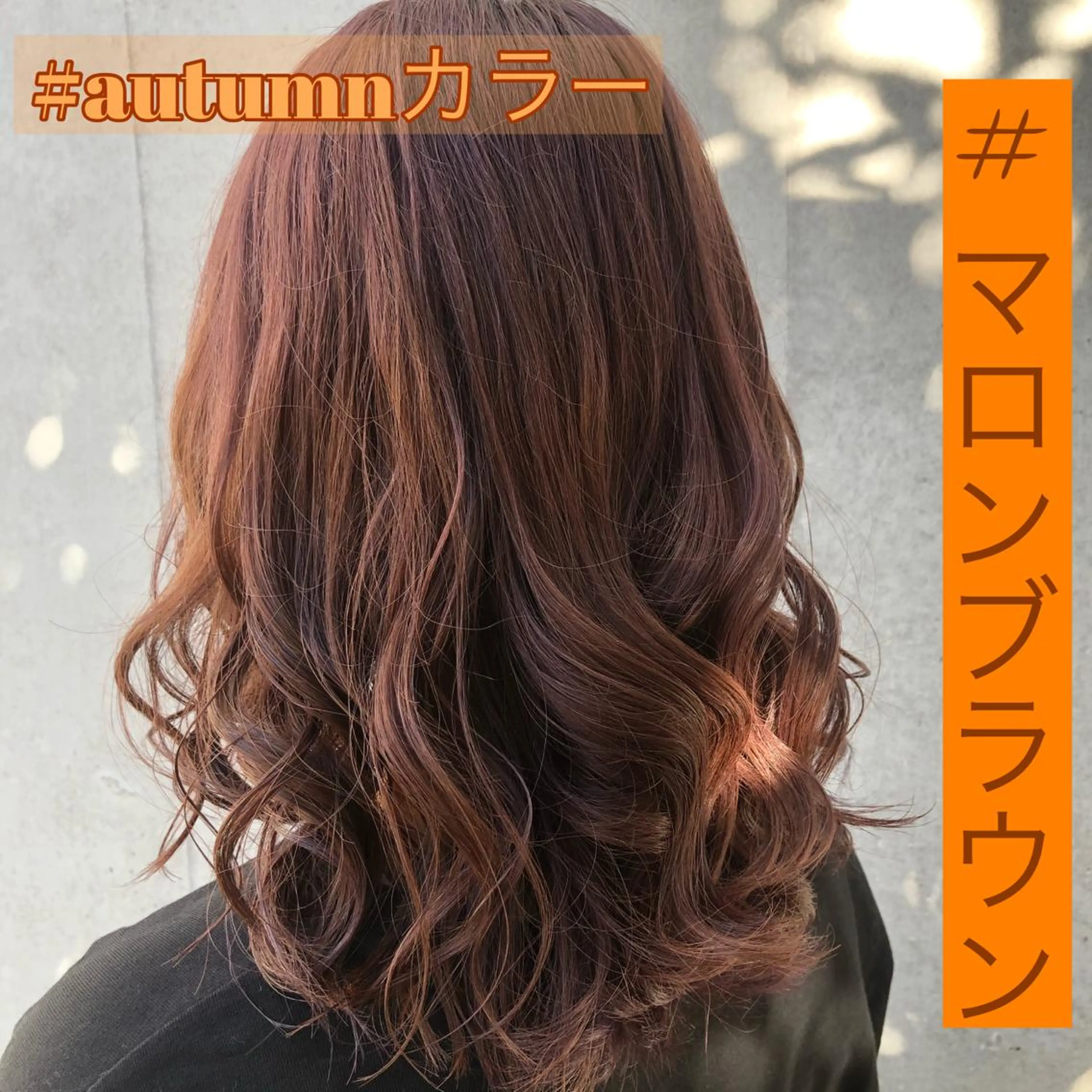 セミロング カラー ブラウンカラー マロンブラウン カラー職人 なかもと たつひろのヘアスタイル