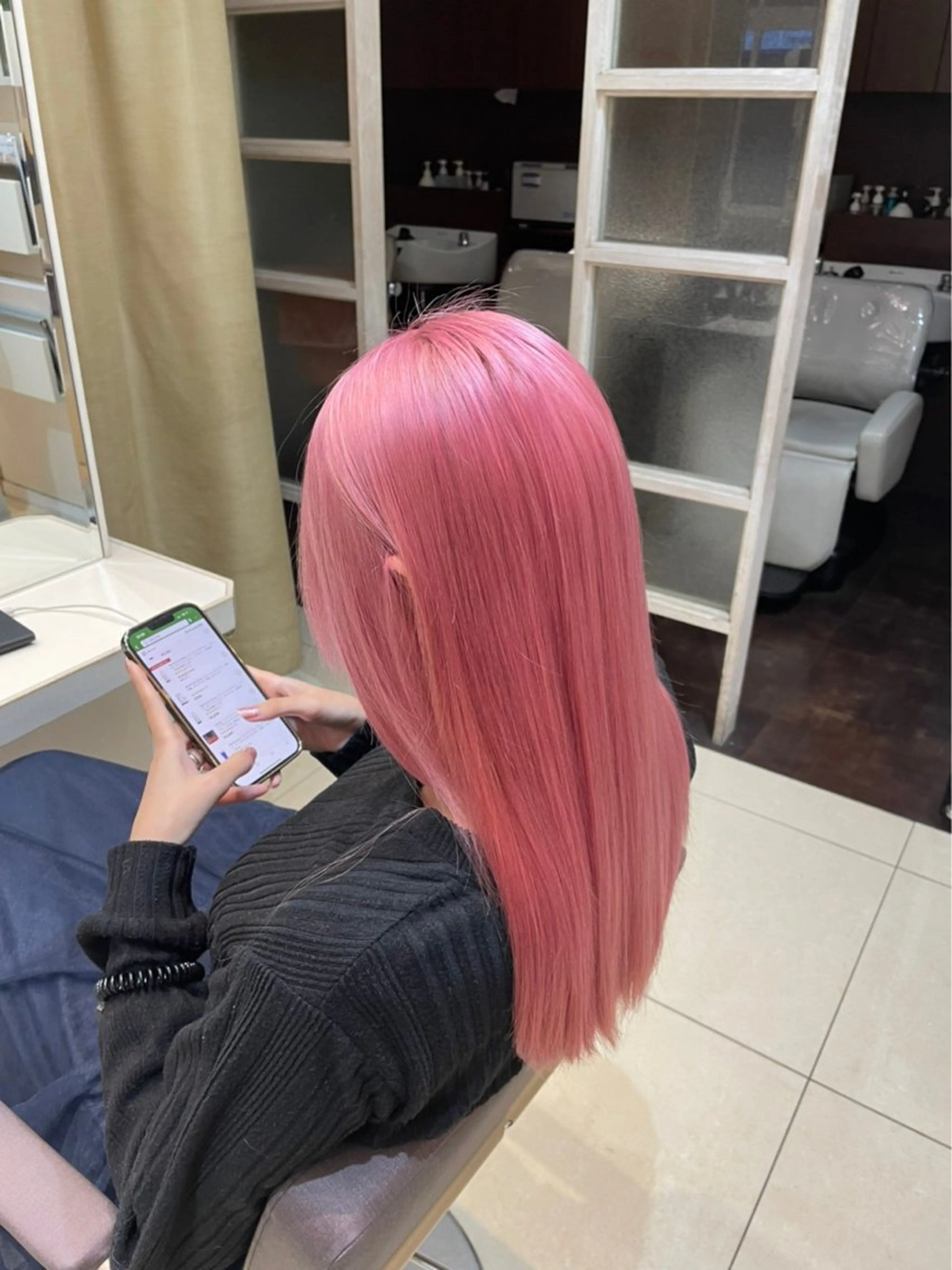 ロング カラー ピンクカラー カット ヘアカラー トリートメント 《ブリーチ/赤み消し /髪質改善》若松良樹のヘアスタイル