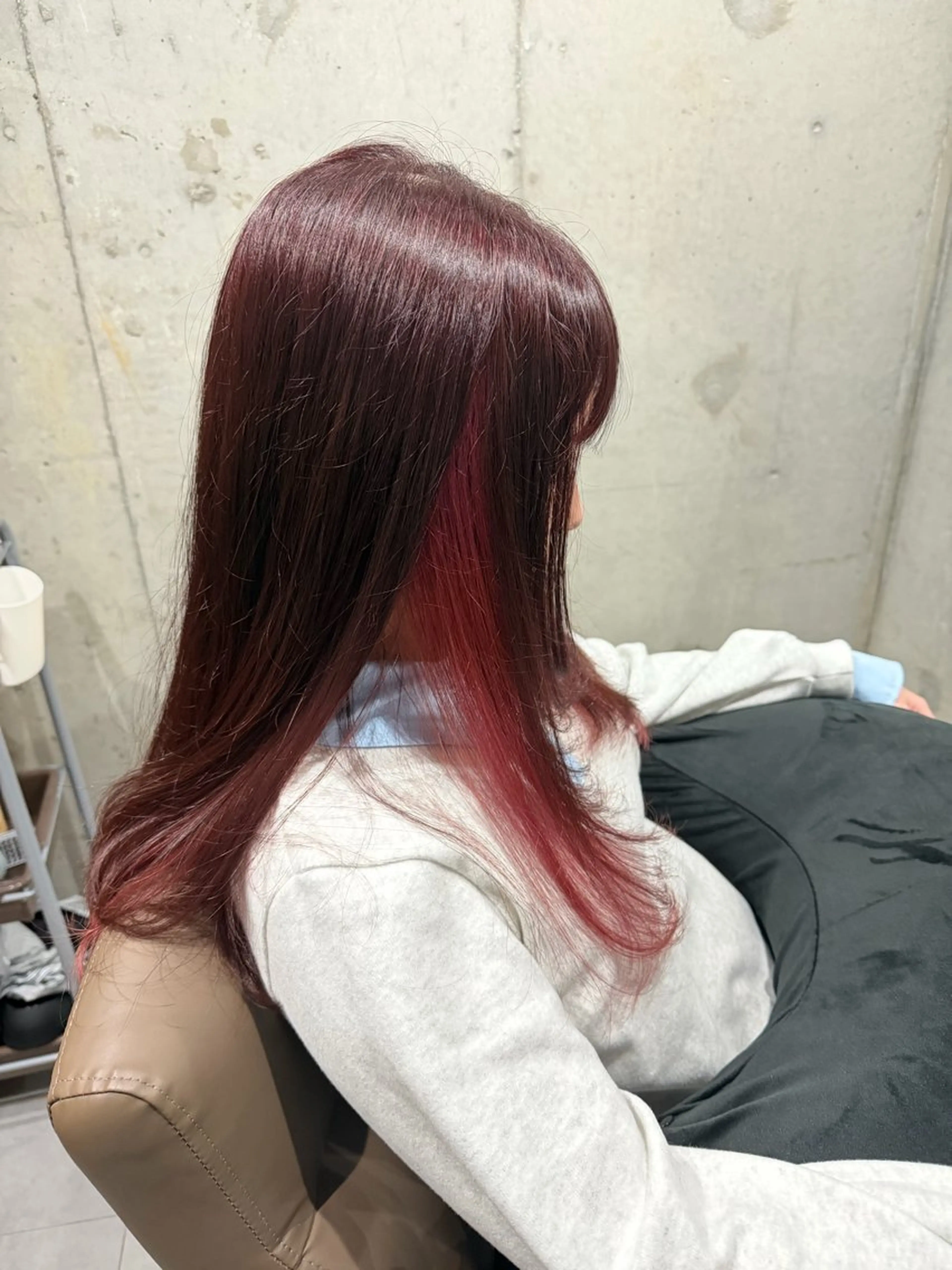 ロング カット ヘアカラー 黒木日那/髪質改善/ モテカラー/レイヤーのヘアスタイル