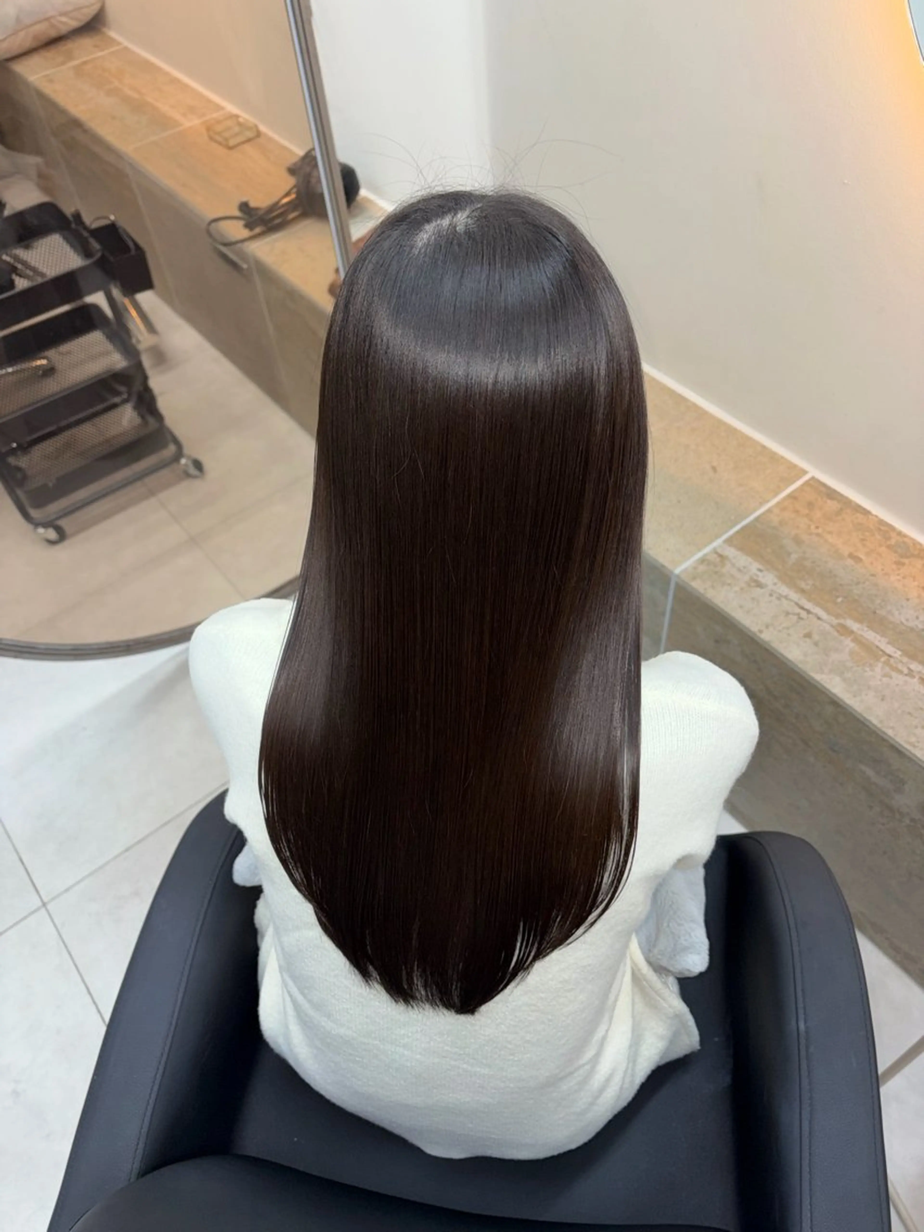 ロング カラー パーマ 縮毛矯正 トリートメント 《柔らかhair𓍯 》木村美姫のヘアスタイル