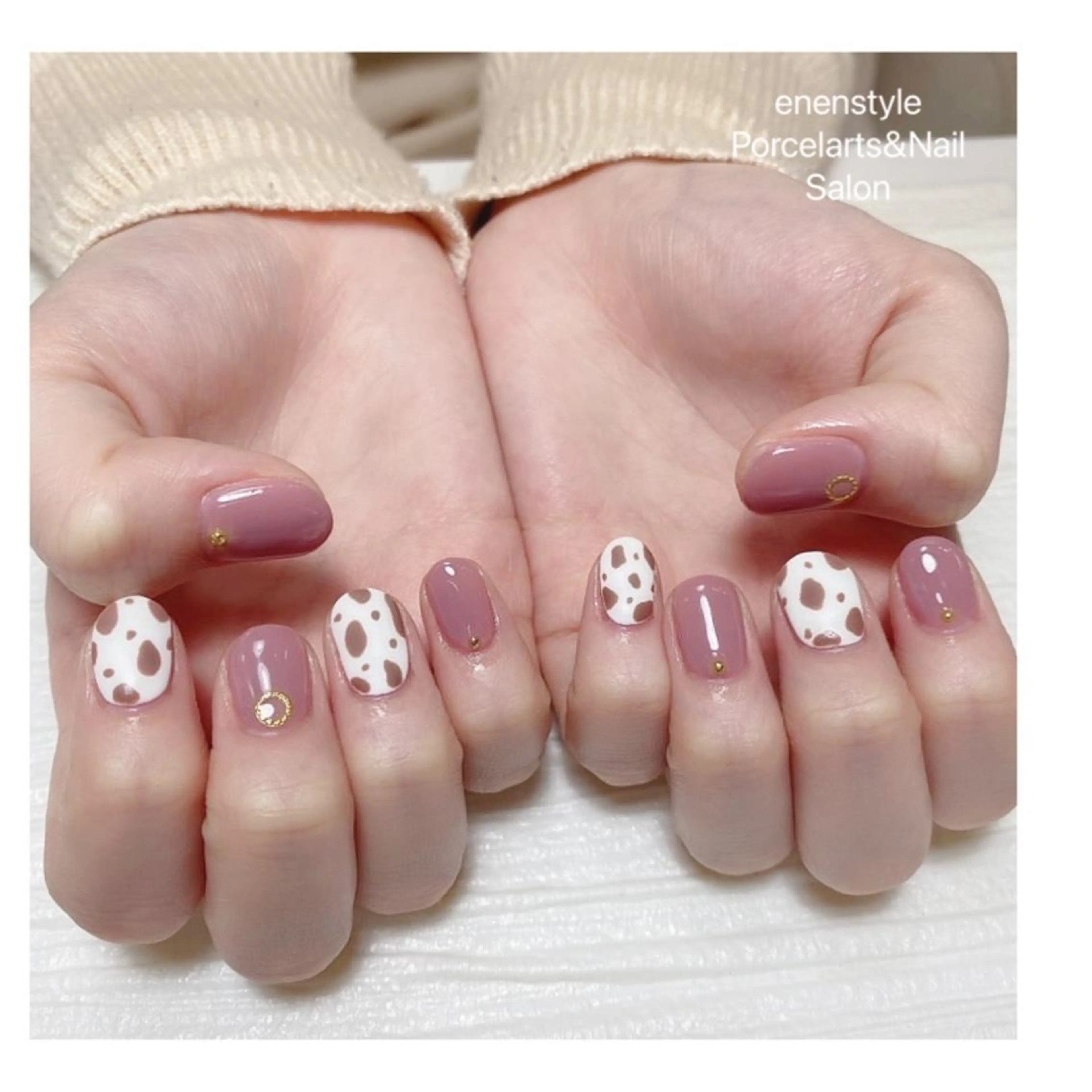 ショート ネイル ハンドネイル 👑enen style👑のネイルデザイン