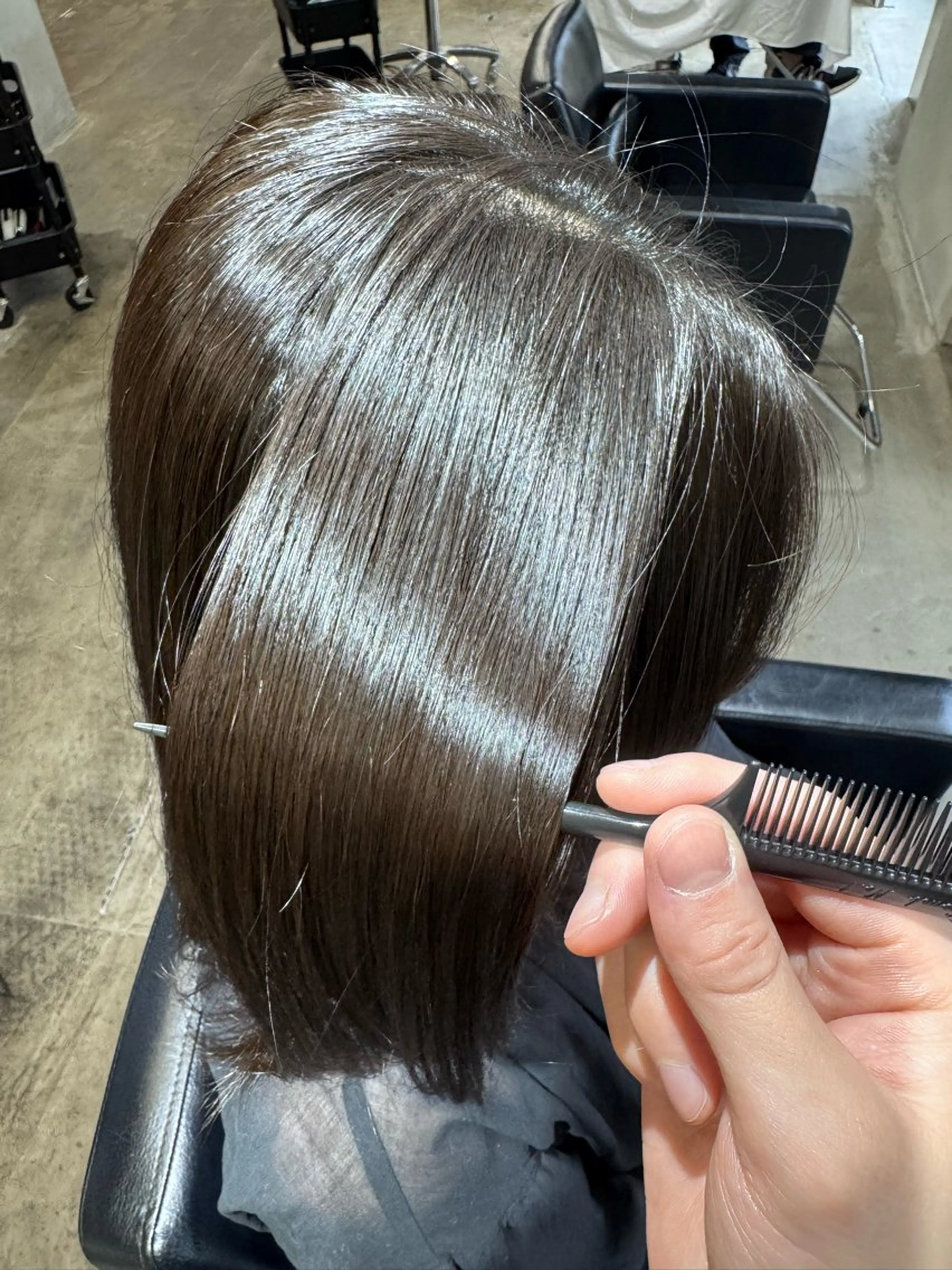 セミロング パーマ カット 縮毛矯正 トリートメント 艶髪/髪質改善/ MONSO山本のヘアスタイル