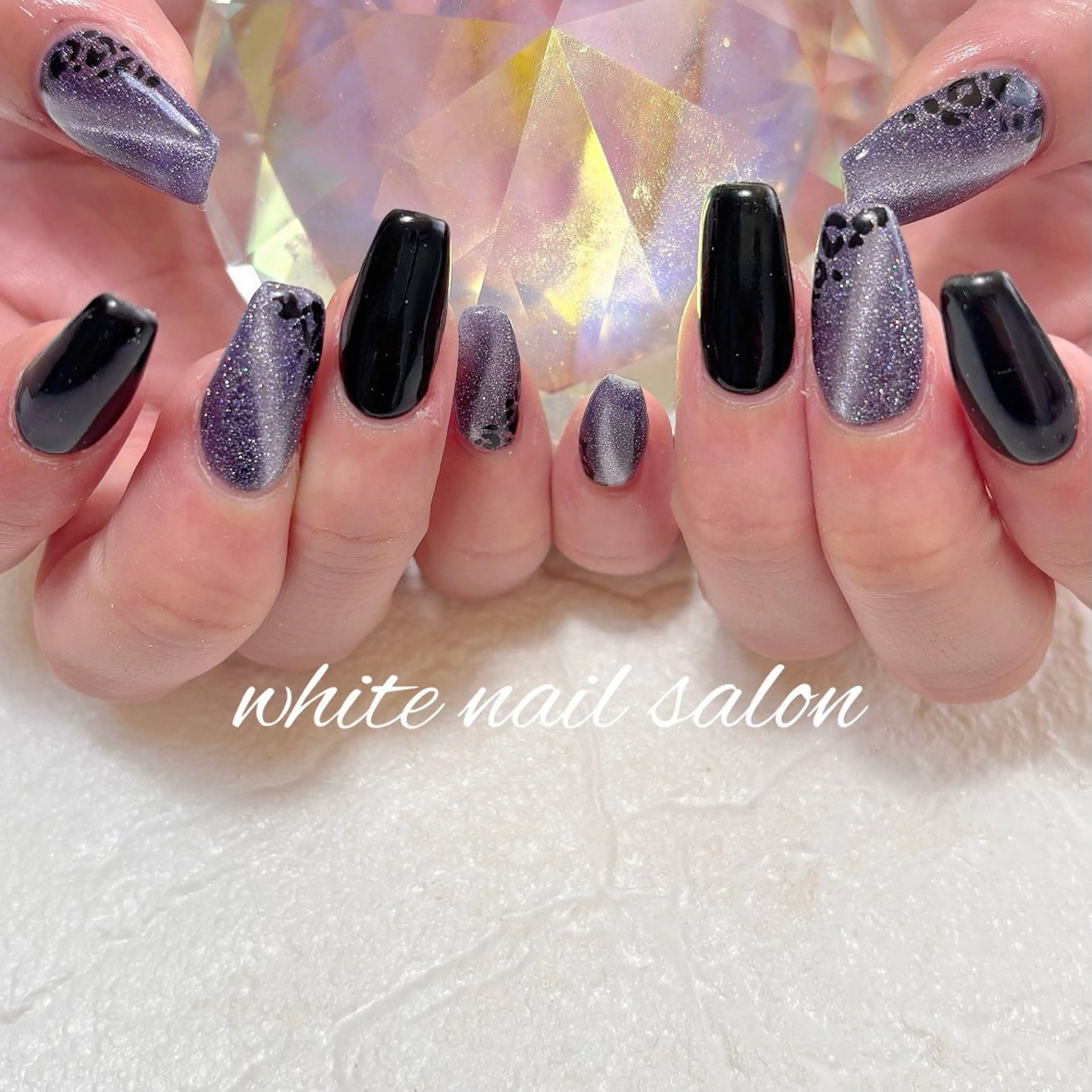ネイル 長さ出し フットネイル ラメ(グリッター) スカルプネイル ハンドネイル white nail salonのネイルデザイン