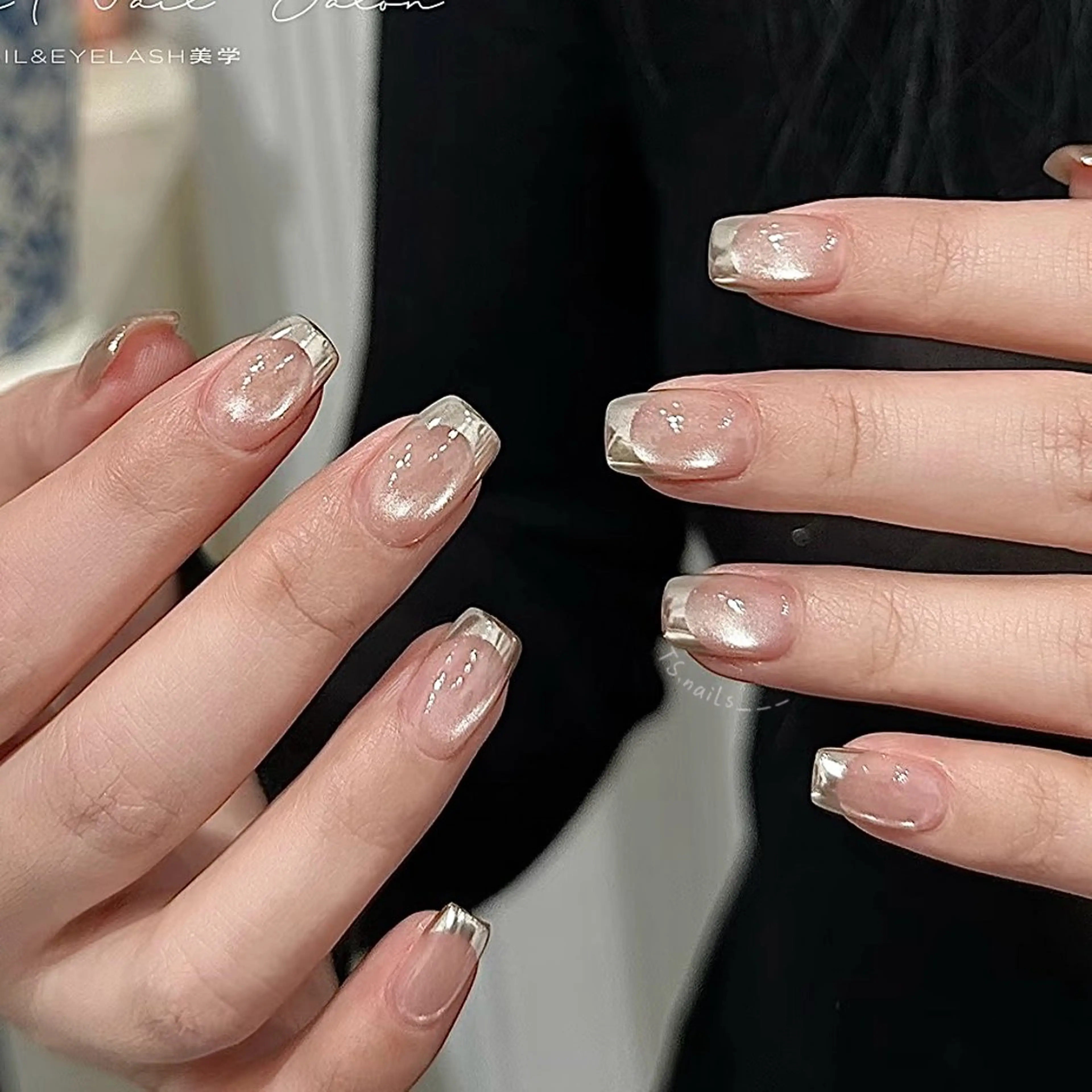ネイル キラキラネイル マグネットネイル 持ち込み オフィスネイル シンプルネイル ハンドネイル フットネイル ハンドケア TS. nails___のネイルデザイン