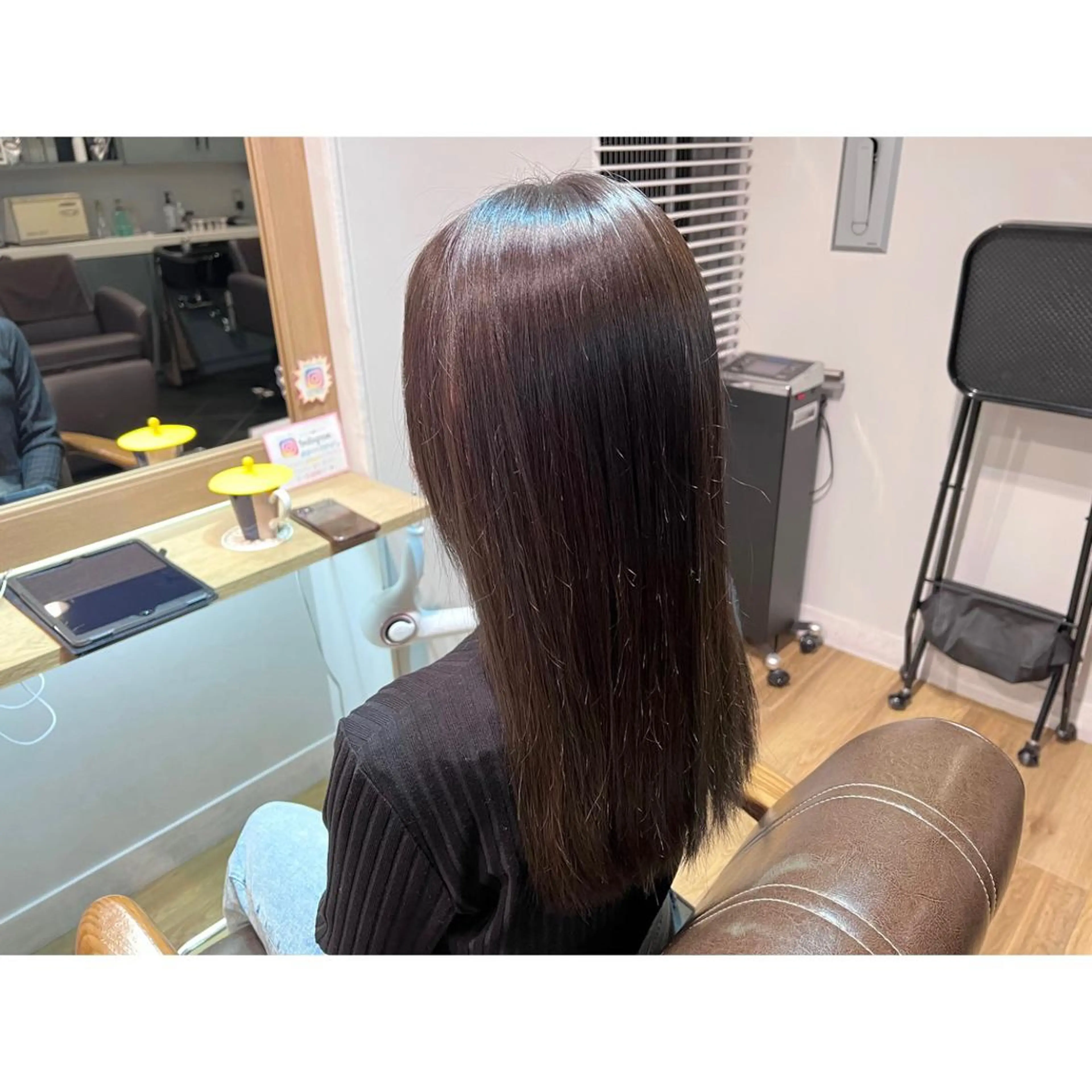 ロング カラー グレージュ オレンジ ヘアカラー トリートメント ツキダテ ユイのヘアスタイル