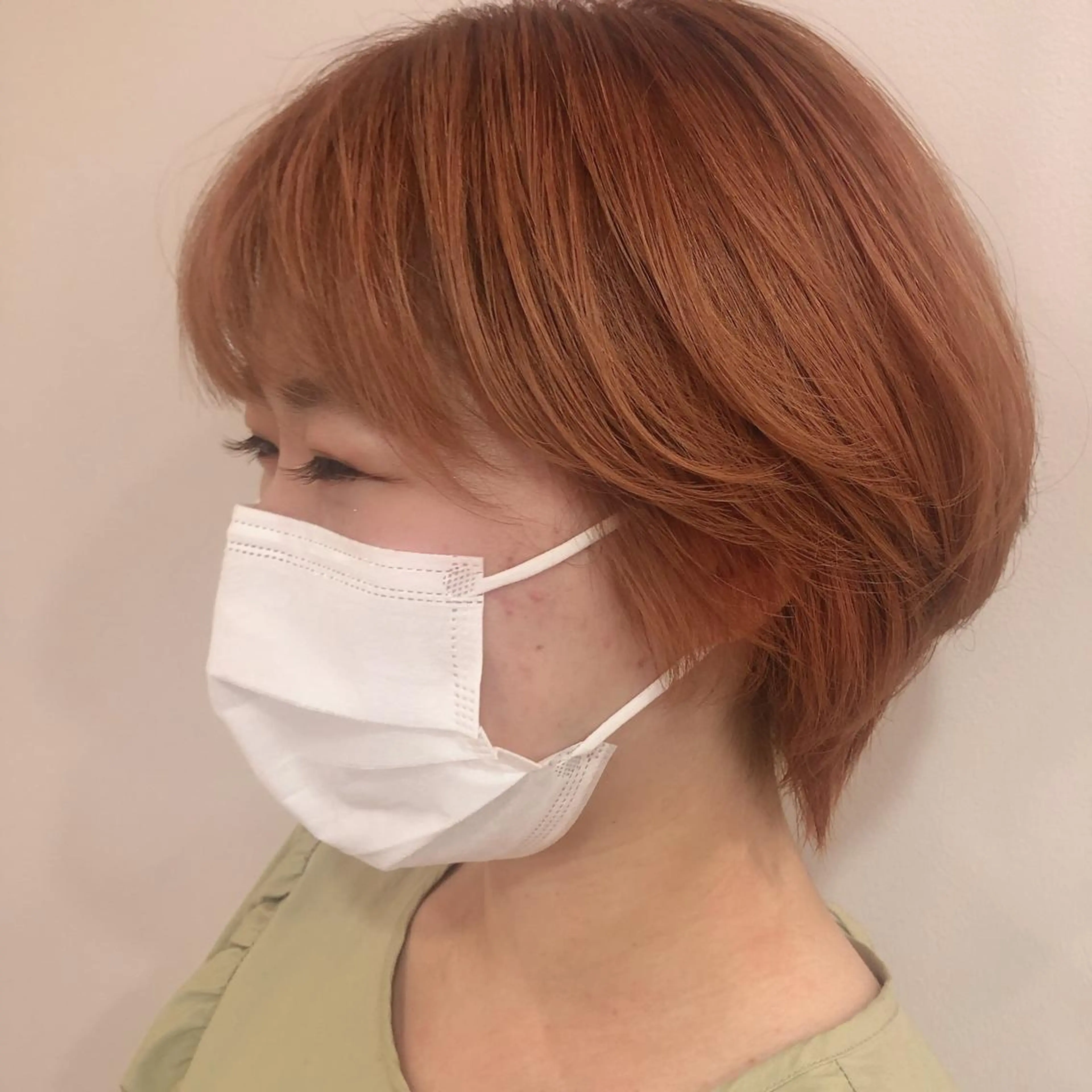 ショート カラー ベージュカラー オレンジ オレンジベージュ ヘアカラー トリートメント 盛れるレイヤーカット 得意🌹井上美沙のヘアスタイル