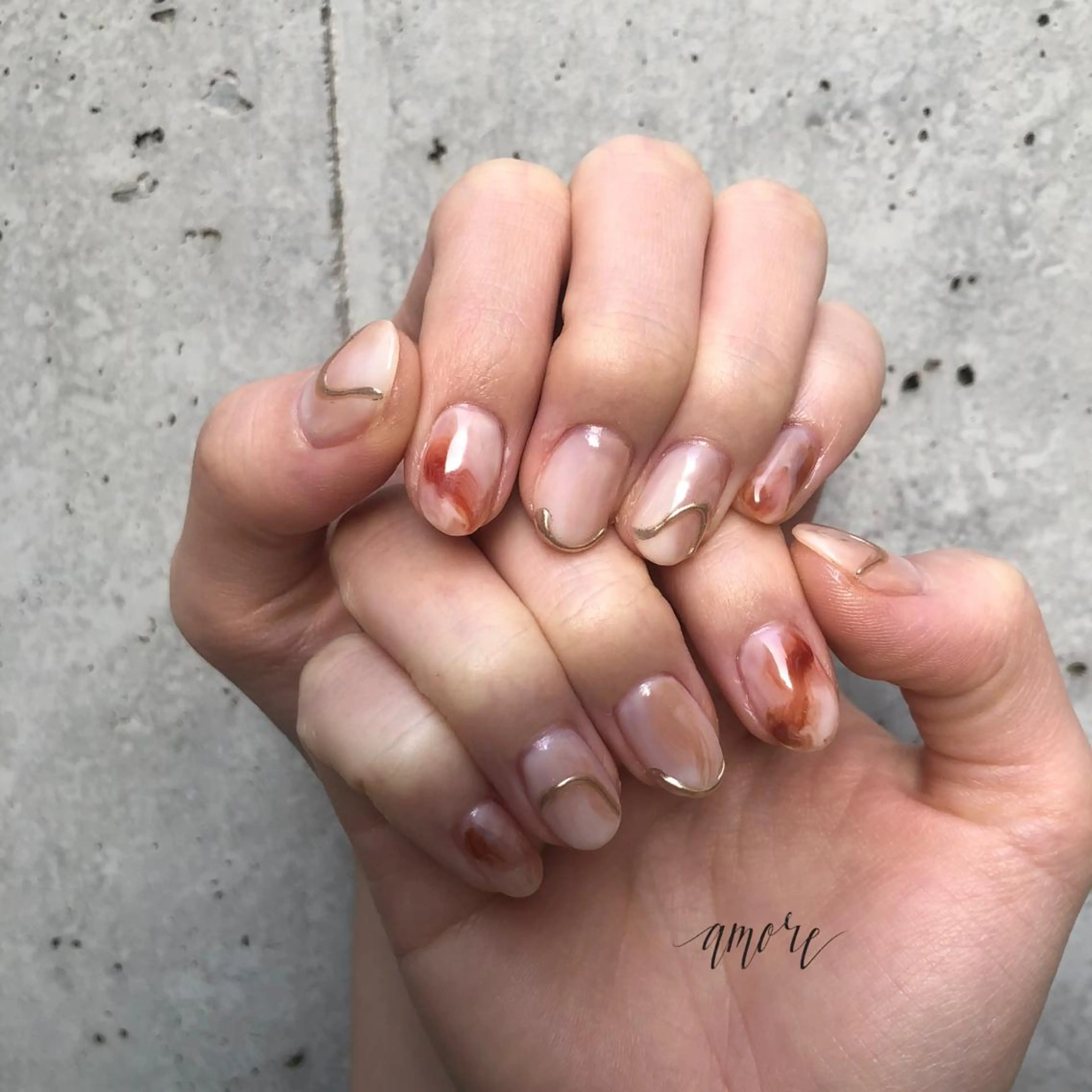 ネイル ジェルネイル ミラーネイル ニュアンスネイル 春ネイル You kyehwaのネイルデザイン