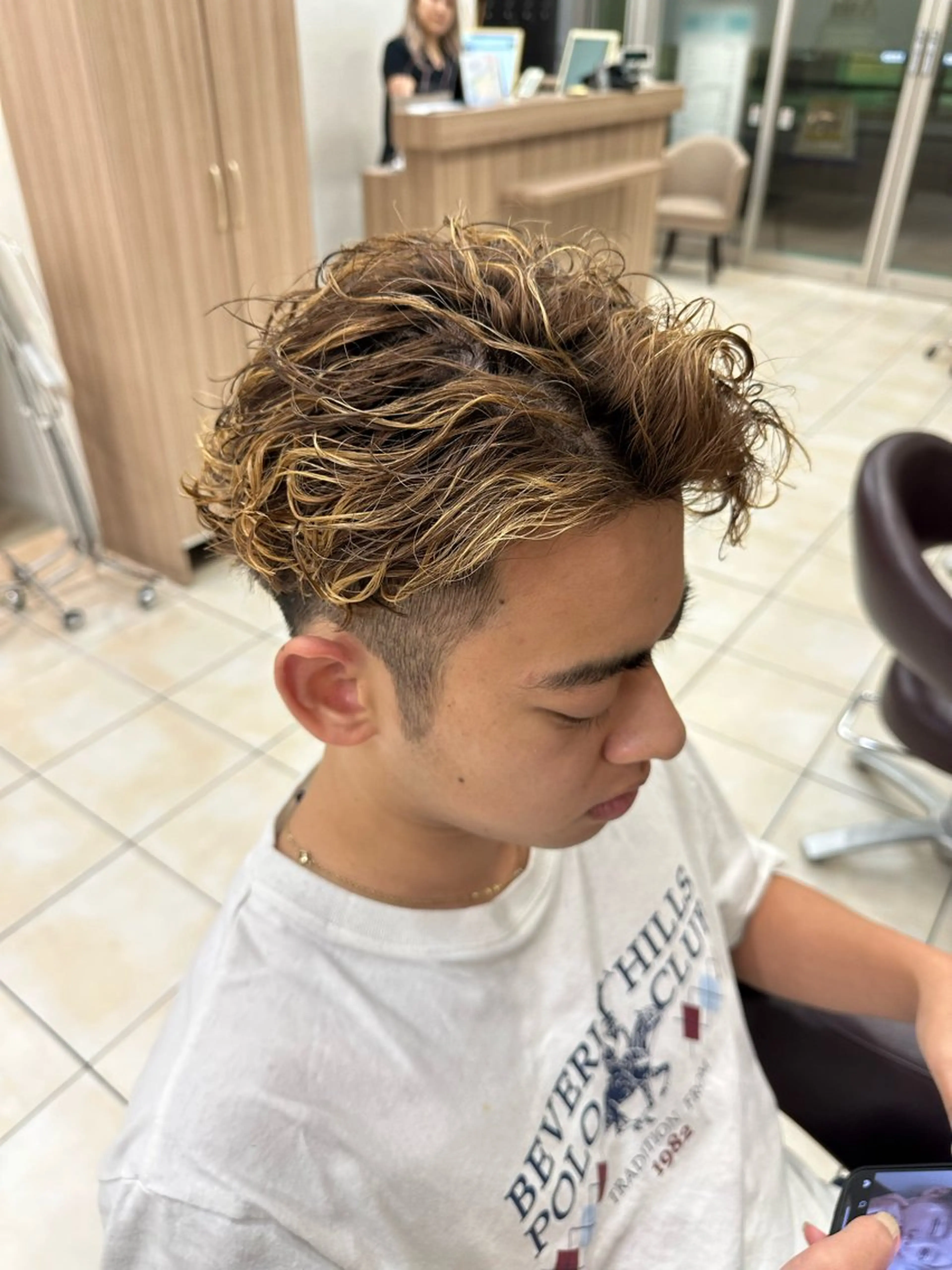 カラー パーマ メンズ カット パーマ メンズ特化／トレンド スタイル／白澤のヘアスタイル