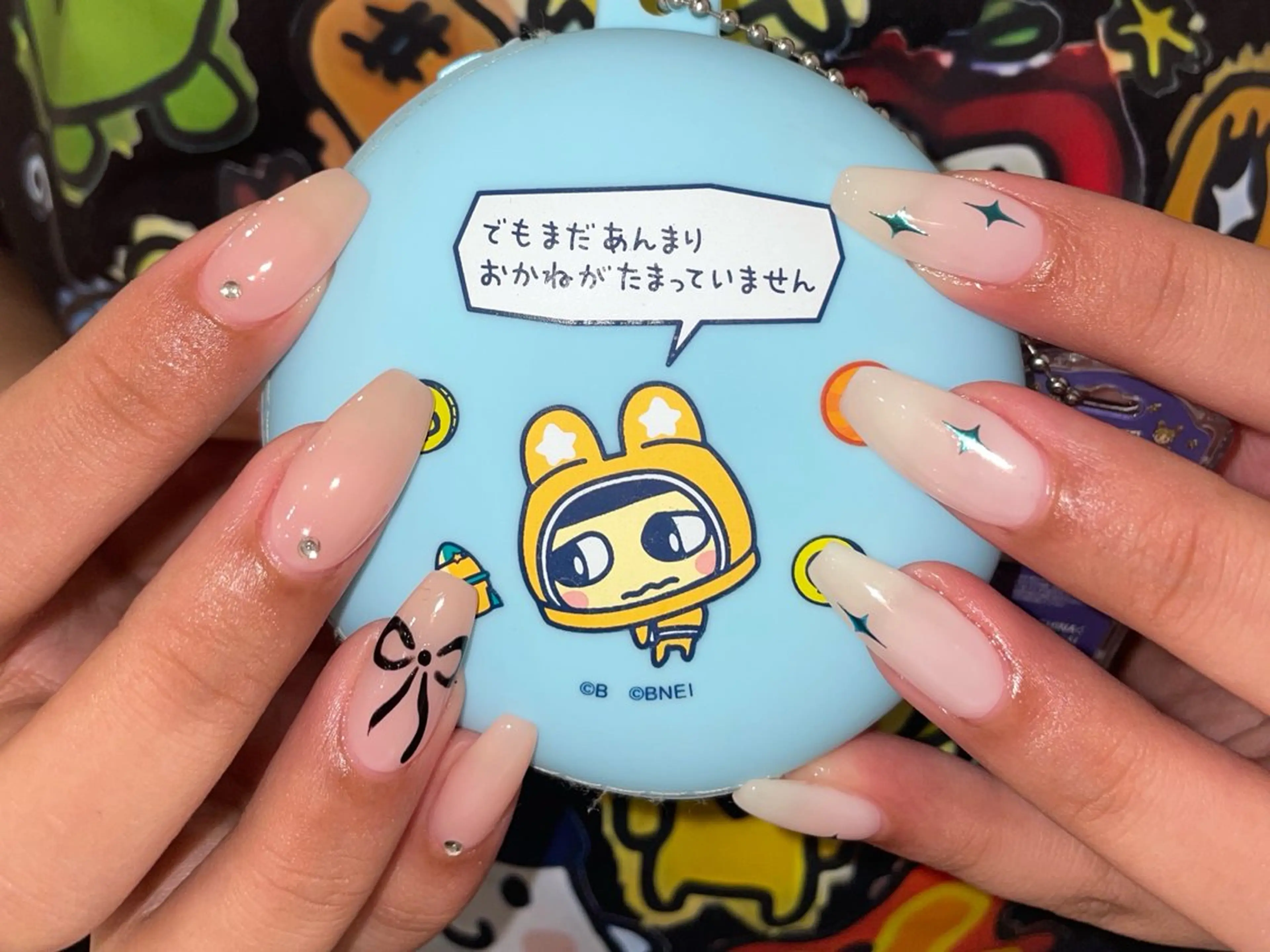 ネイル リボン ストーンネイル ハンドネイル LIFE MIYUのネイルデザイン