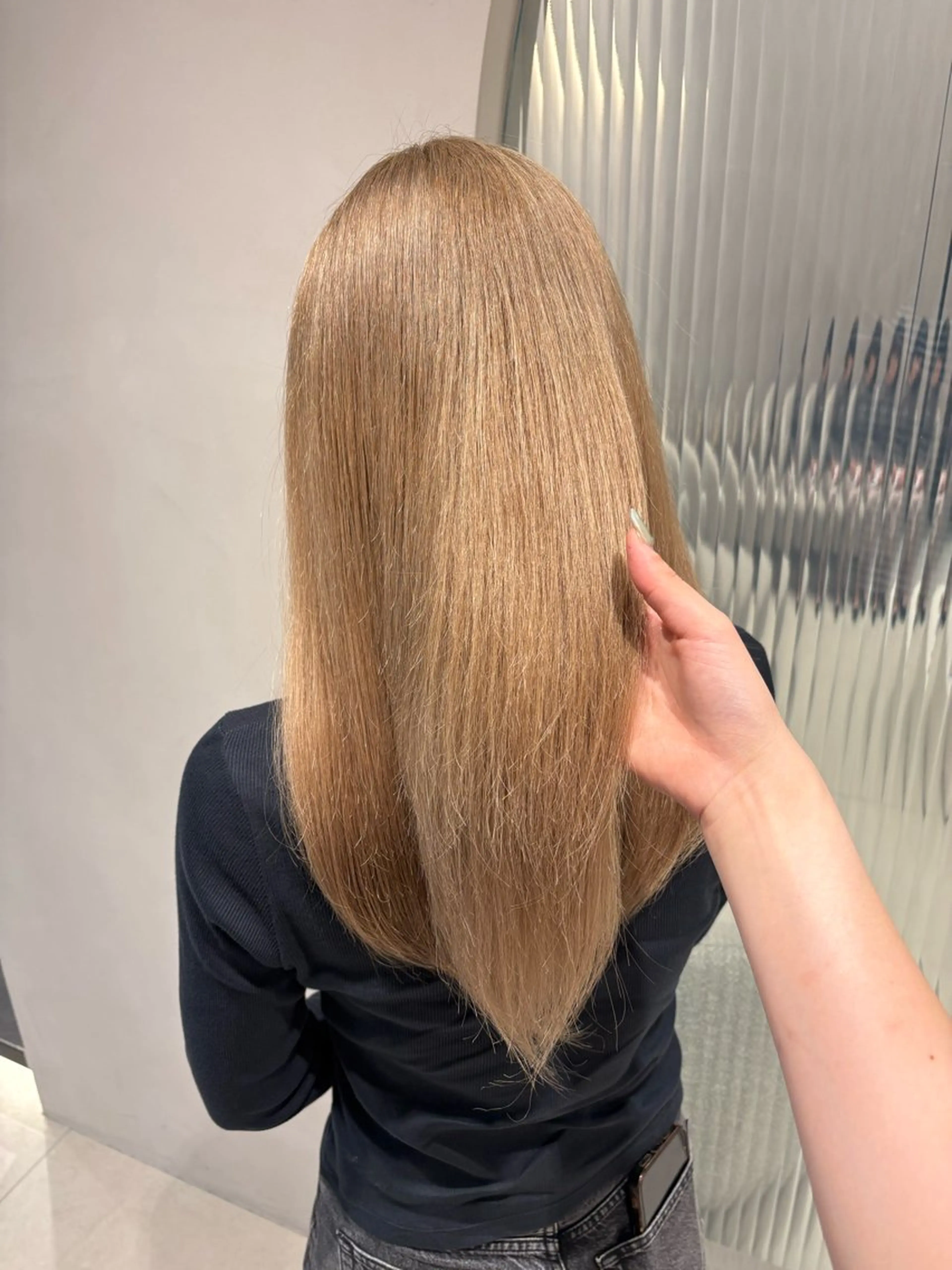 セミロング ヘアカラー 縮毛矯正 トリートメント 艶カラー/髪質改善 kyoka🫧のヘアスタイル