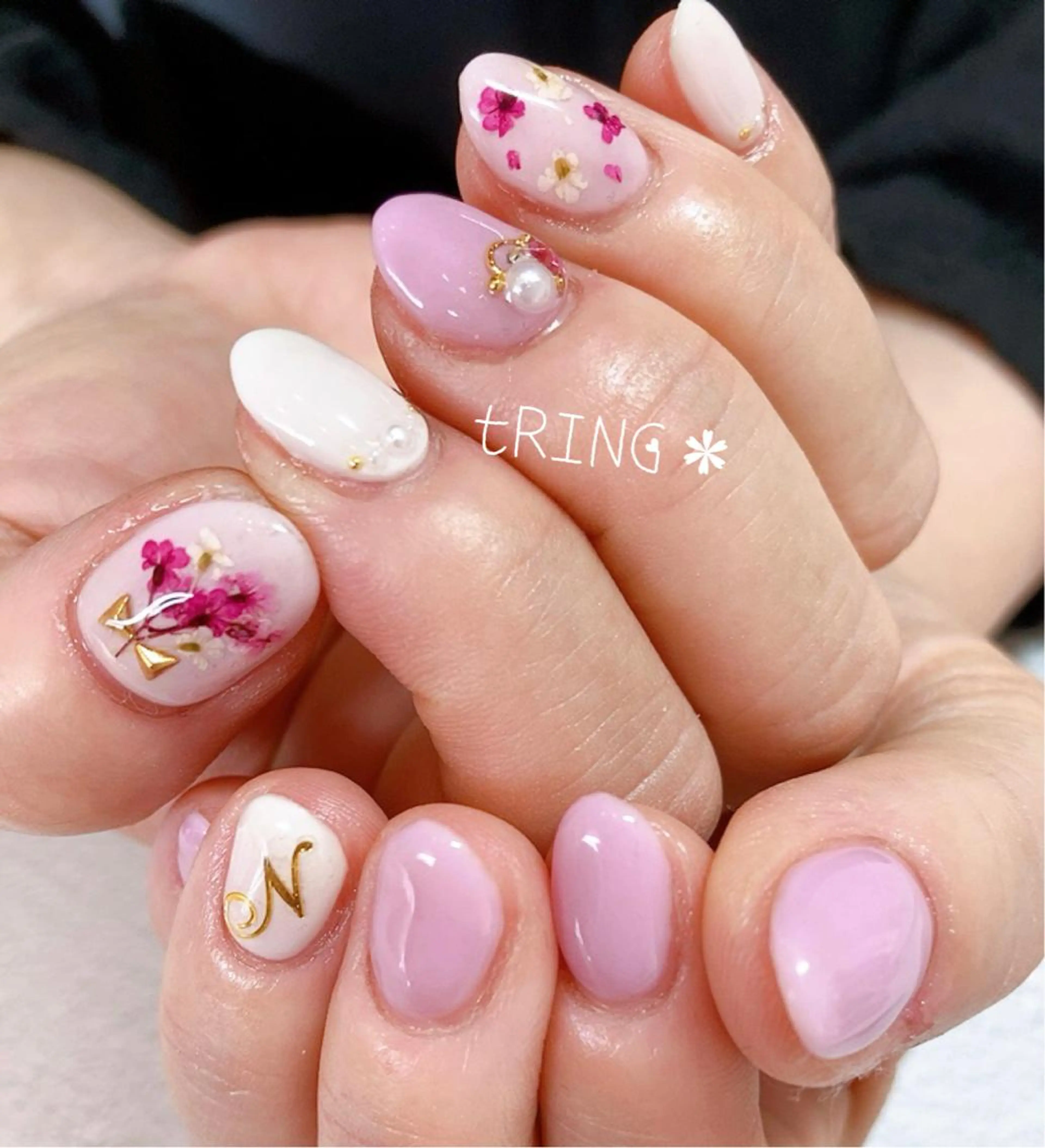 ネイル ハンドネイル tRING＊ しいの木台のネイルデザイン