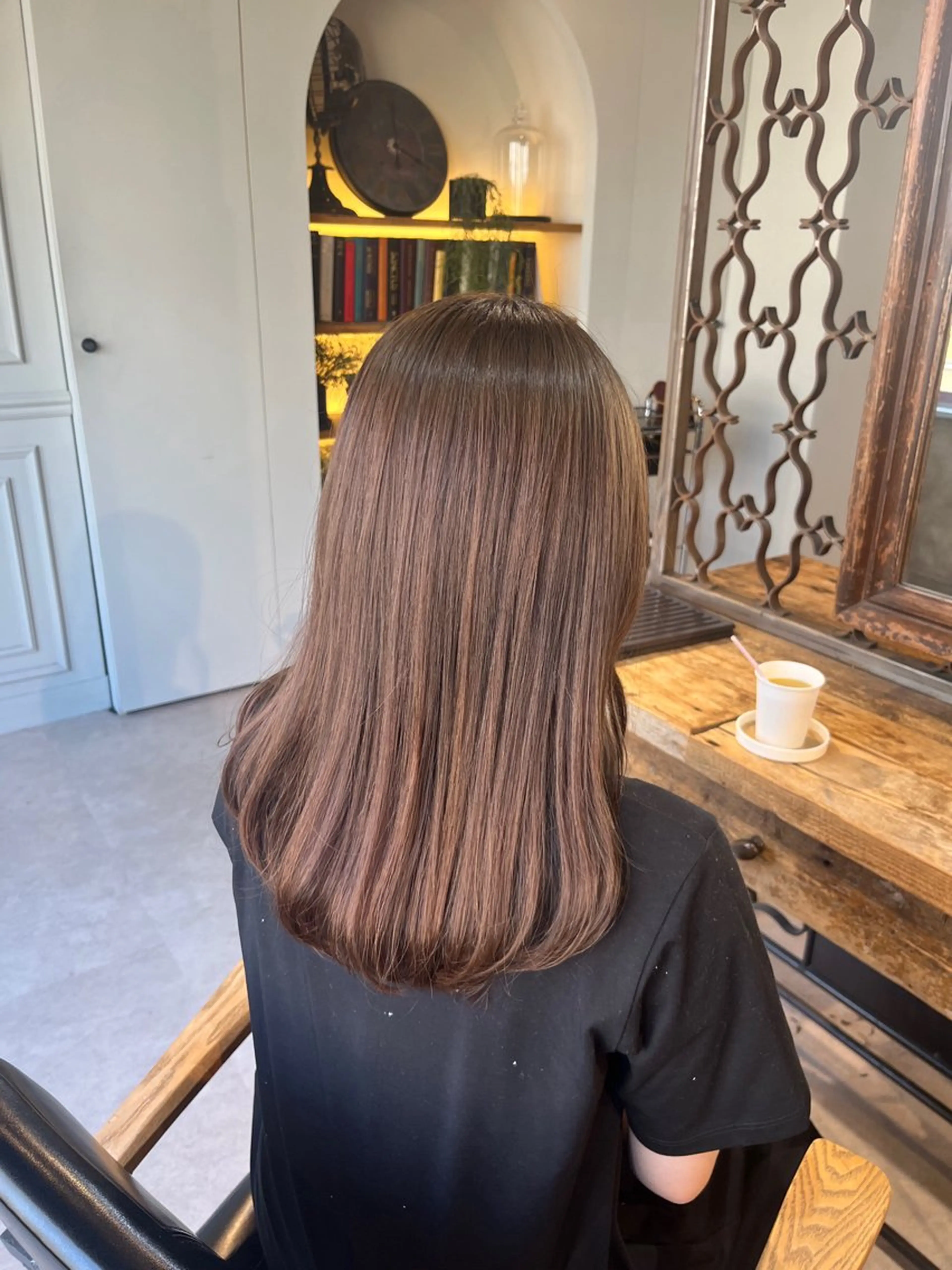 ミディアム カラー ベージュカラー カット ヘアカラー スタジオノル パーマ🌀あやなのヘアスタイル