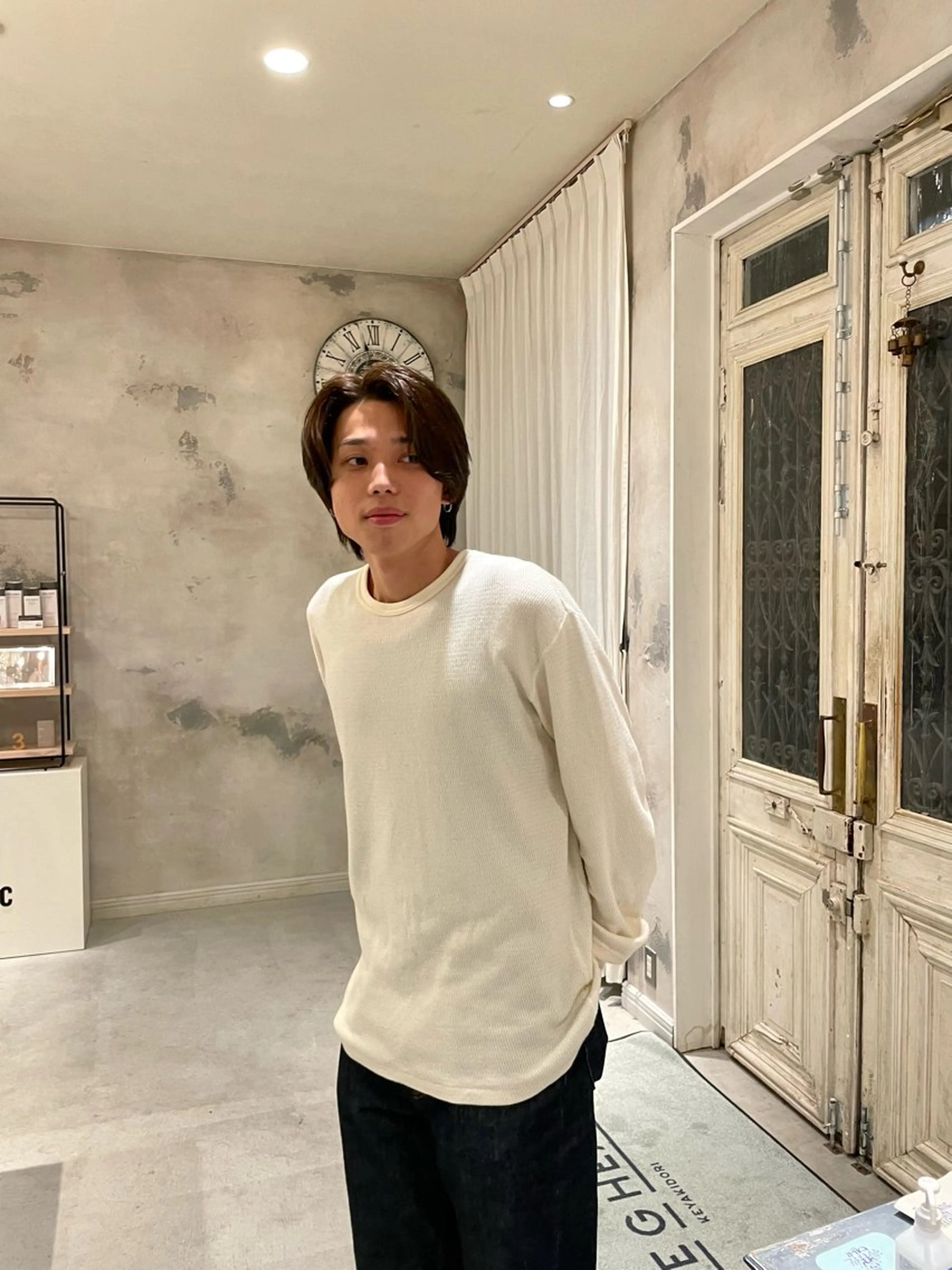 カラー メンズ ブラウンカラー なかやま れいかのヘアスタイル