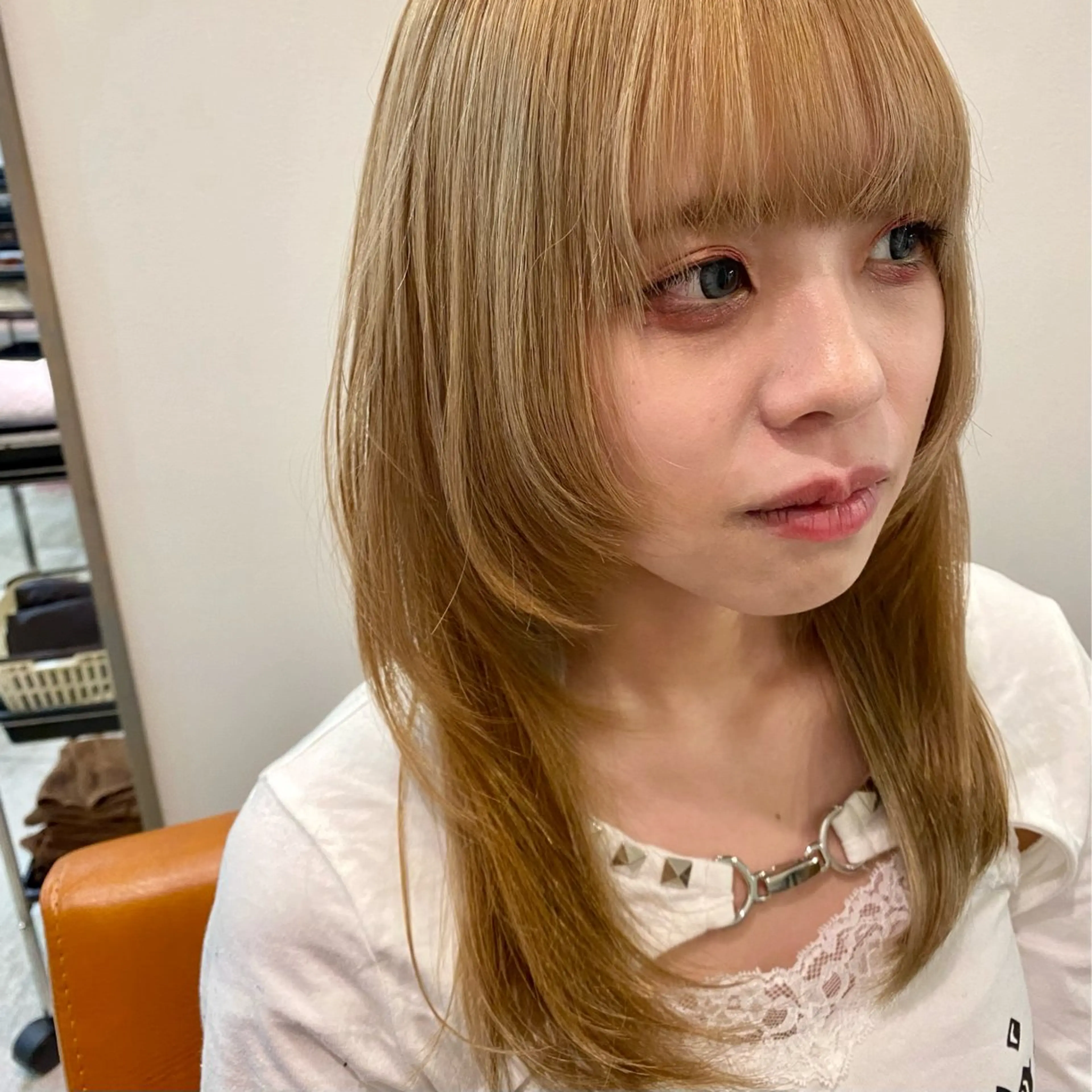 セミロング カラー 惣木 菜穂のヘアスタイル