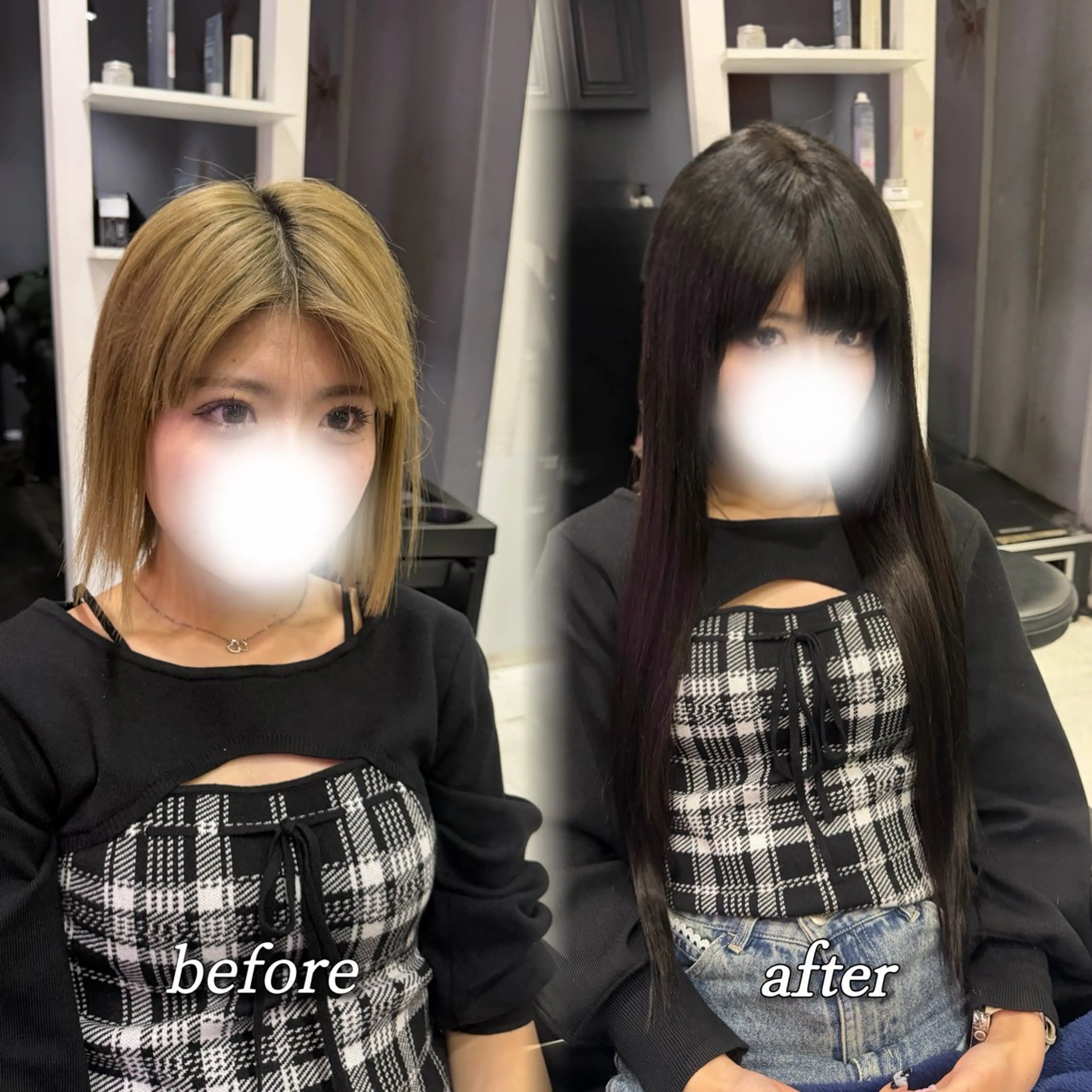 ロング カラー ヘアカラー トリートメント エクステ 🦋REISA🦋 エクステ×ハイトーンのヘアスタイル