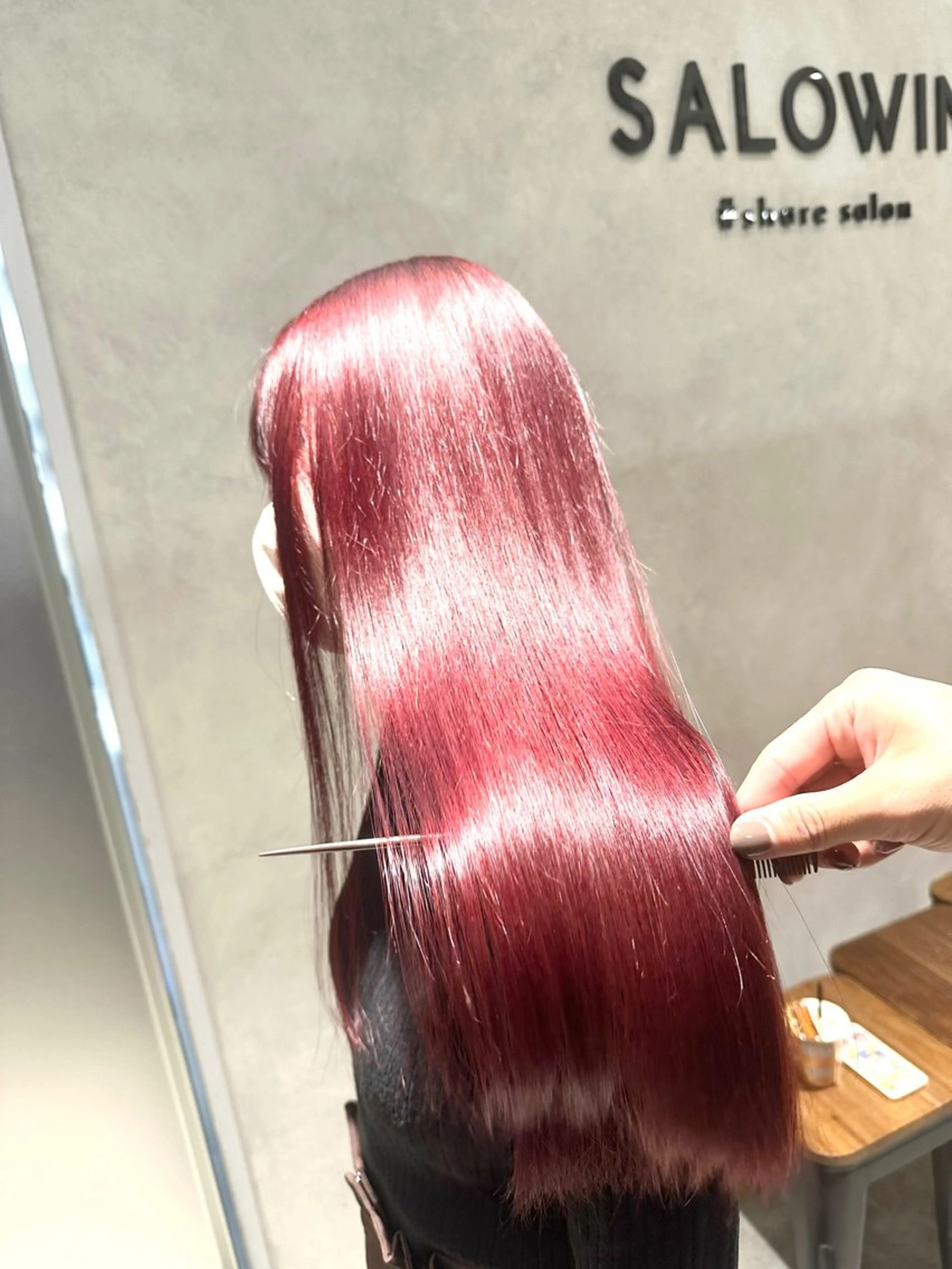 ロング カラー パーマ ヘアアレンジ 髪質改善 縮毛矯正 トリートメント ストレートパーマ 縮毛矯正 縮毛矯正/髪質改善/ ブリーチ毛/木元渓太のヘアスタイル
