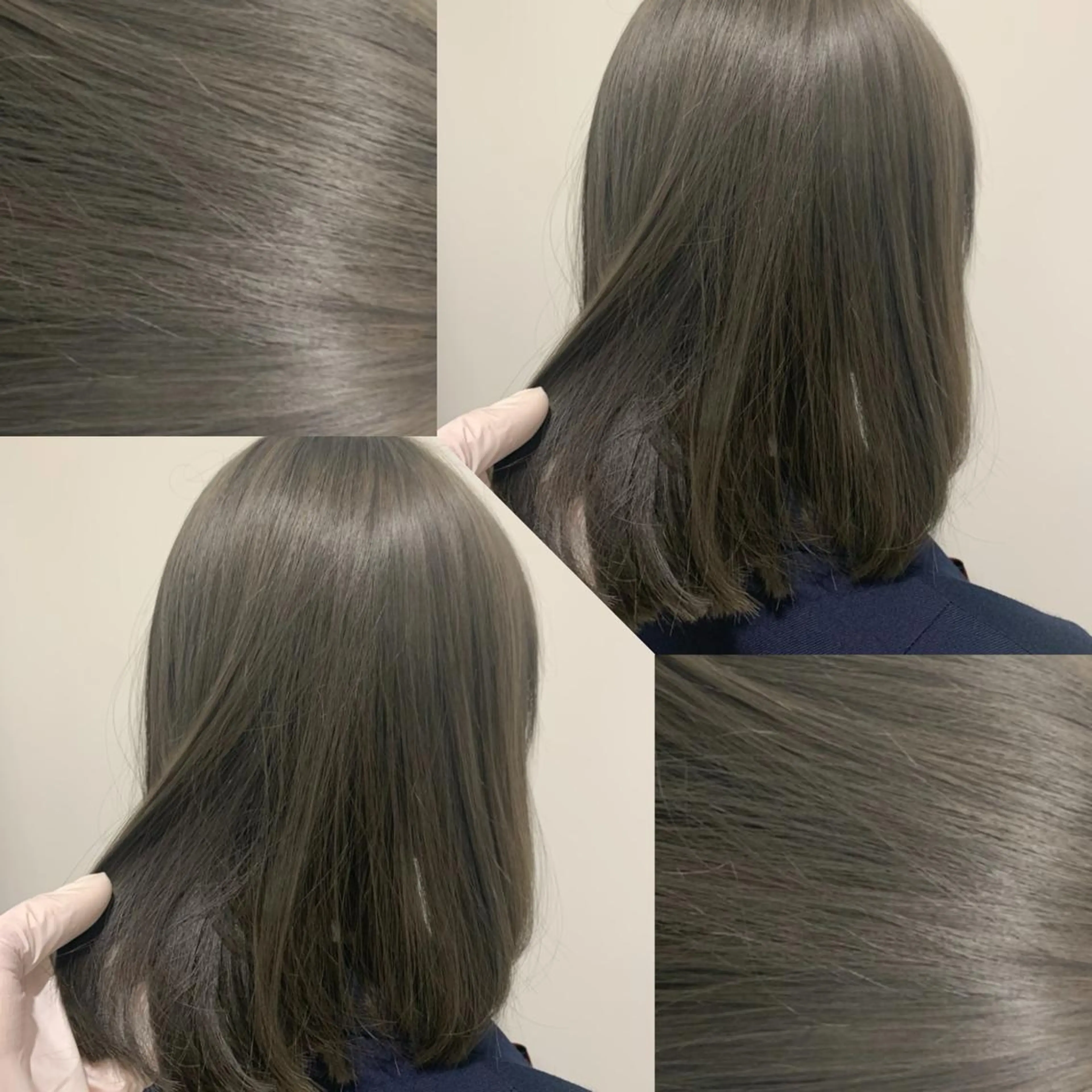 セミロング カラー パーマ ヘアアレンジ ネイル マツエク・マツパ 韓国風ベージュ🤎 赤みなし🌿横浜🤎のヘアスタイル