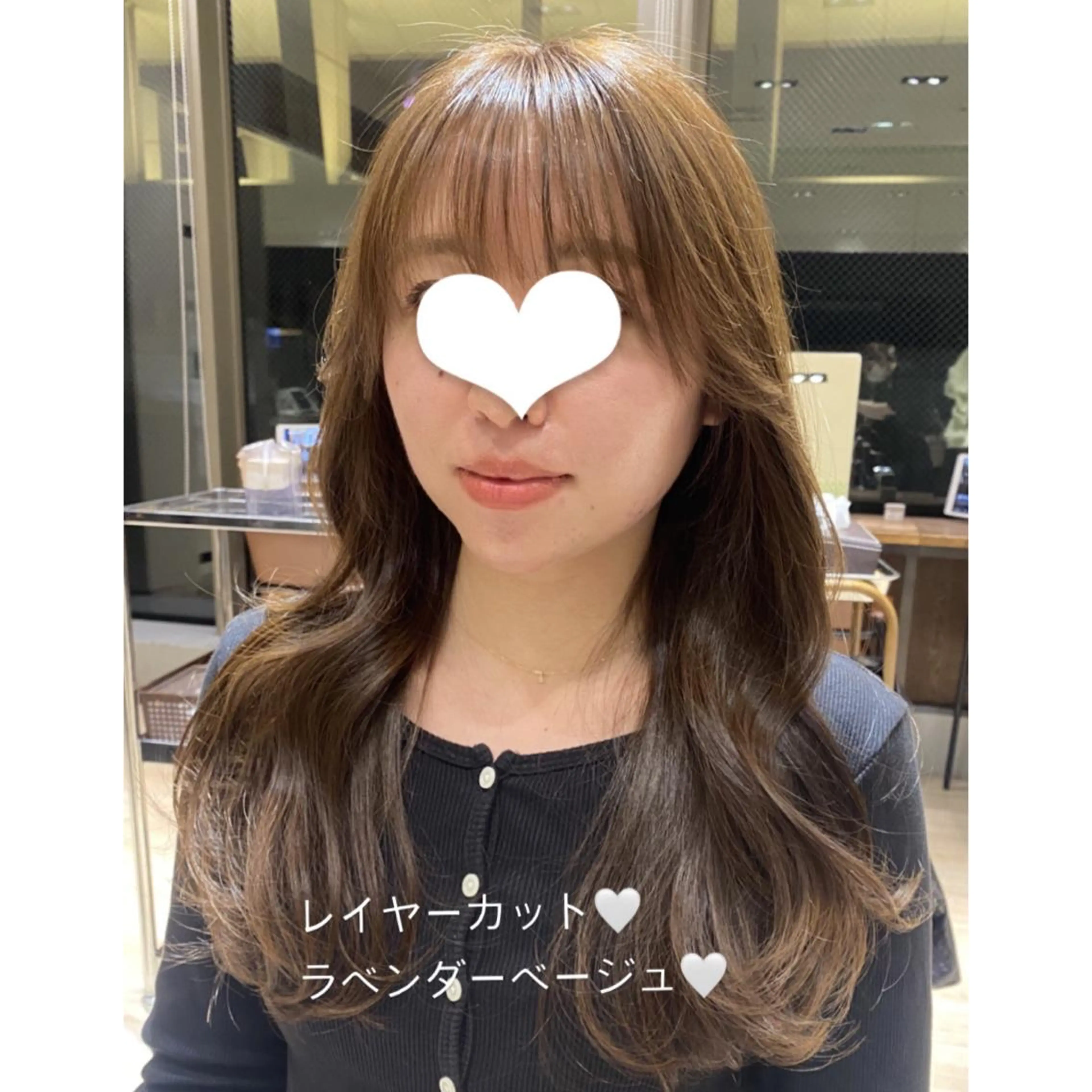 ロング カラー ベージュカラー ラベンダーカラー ラベンダーベージュ レイヤーカット 🍼顔周りカット/ レイヤー/小川華奈のヘアスタイル