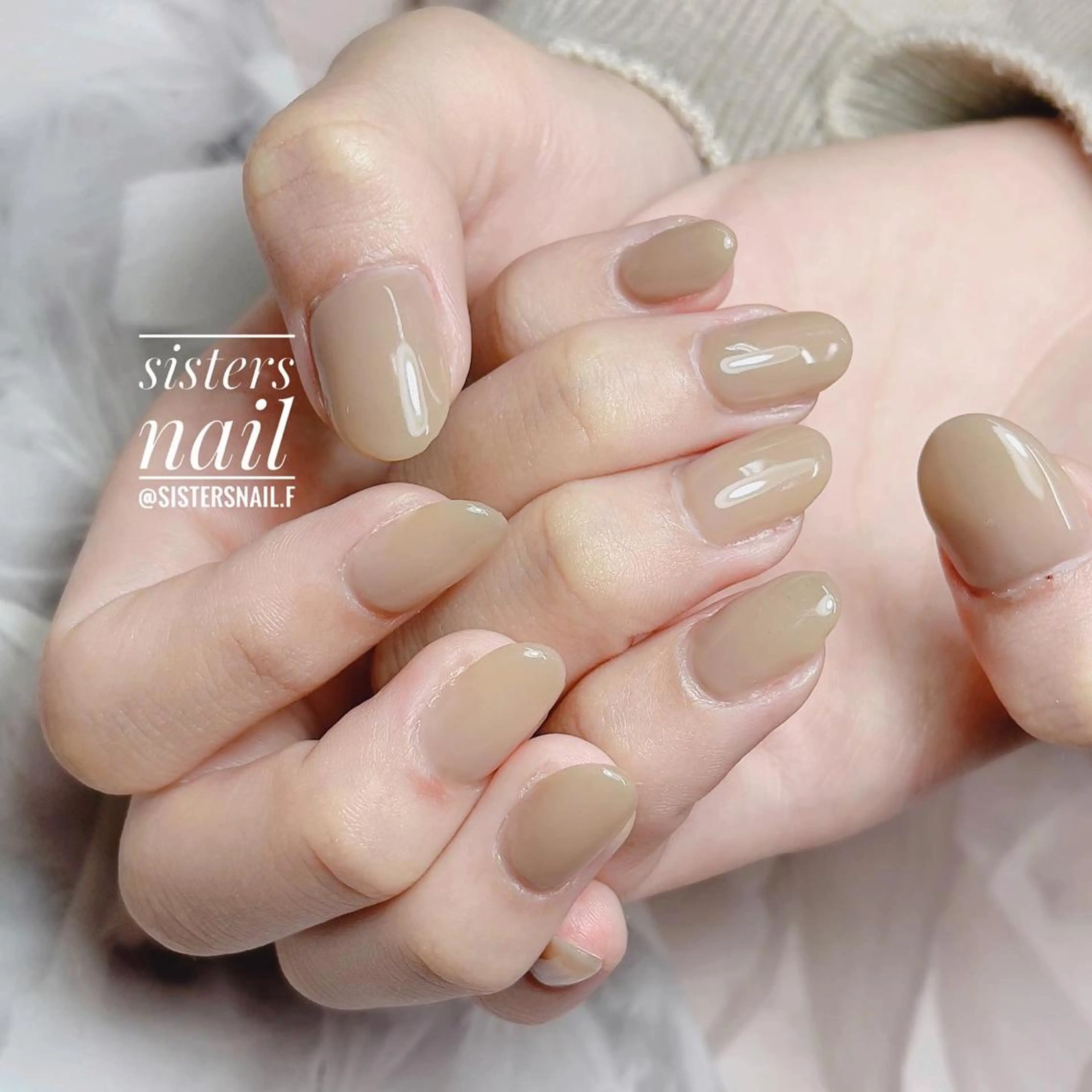 ネイル アートネイル オフィスネイル ワンカラーネイル シンプルネイル sisters nail.fのネイルデザイン