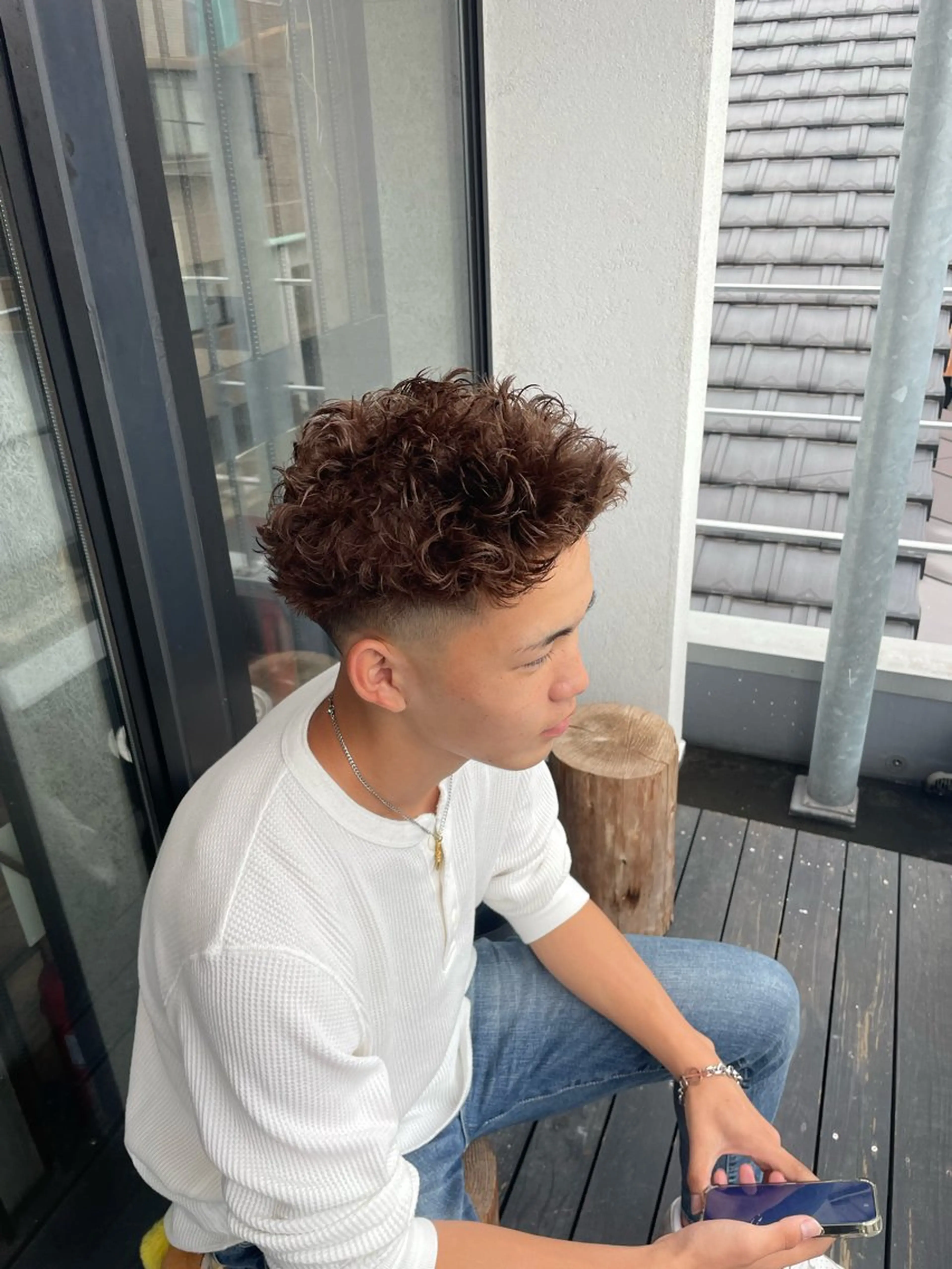 ショート パーマ メンズ メンズパーマ litbyfifth 濵崎寛太のヘアスタイル